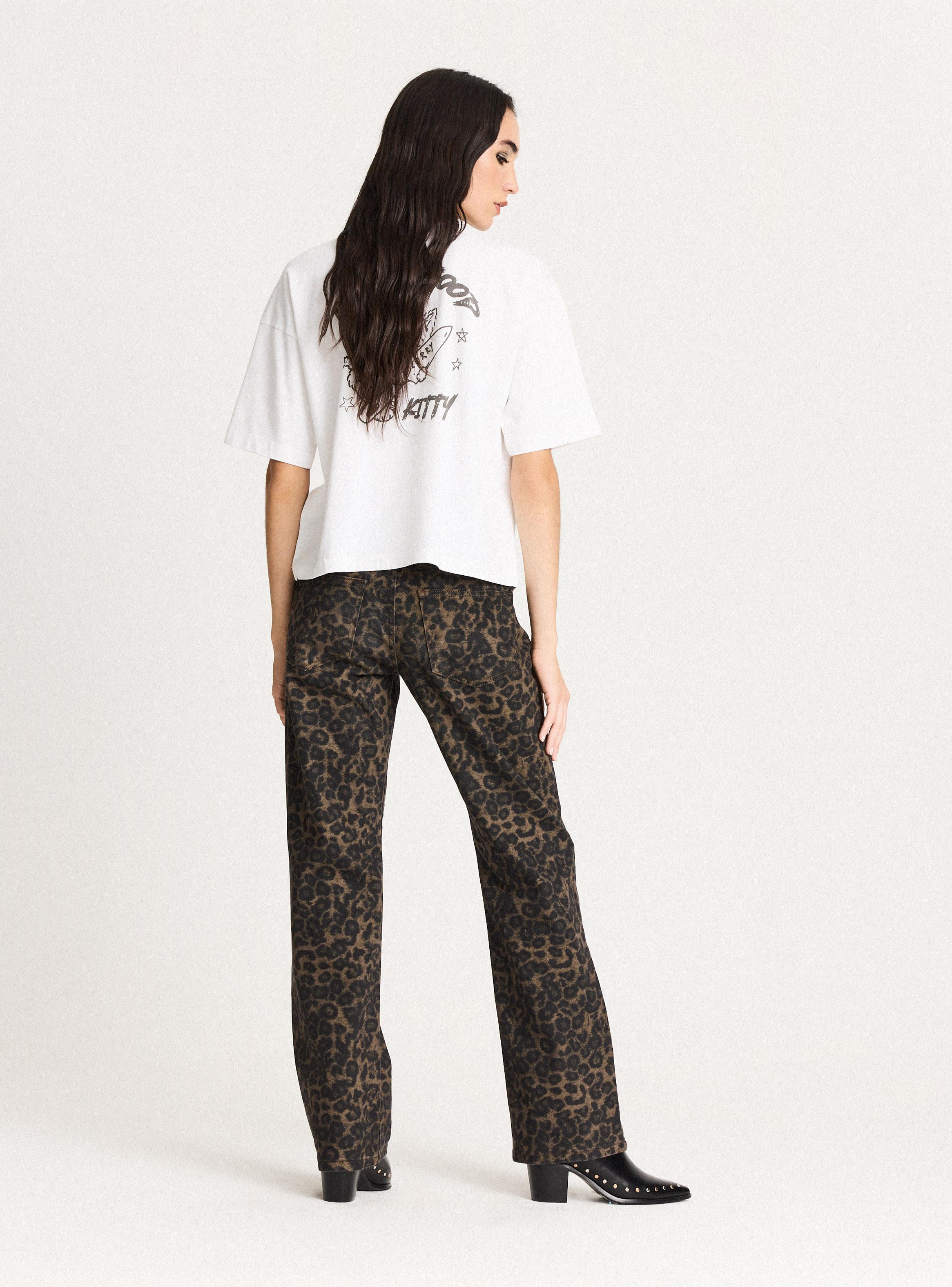 Jeans Straight Animal Print-5
