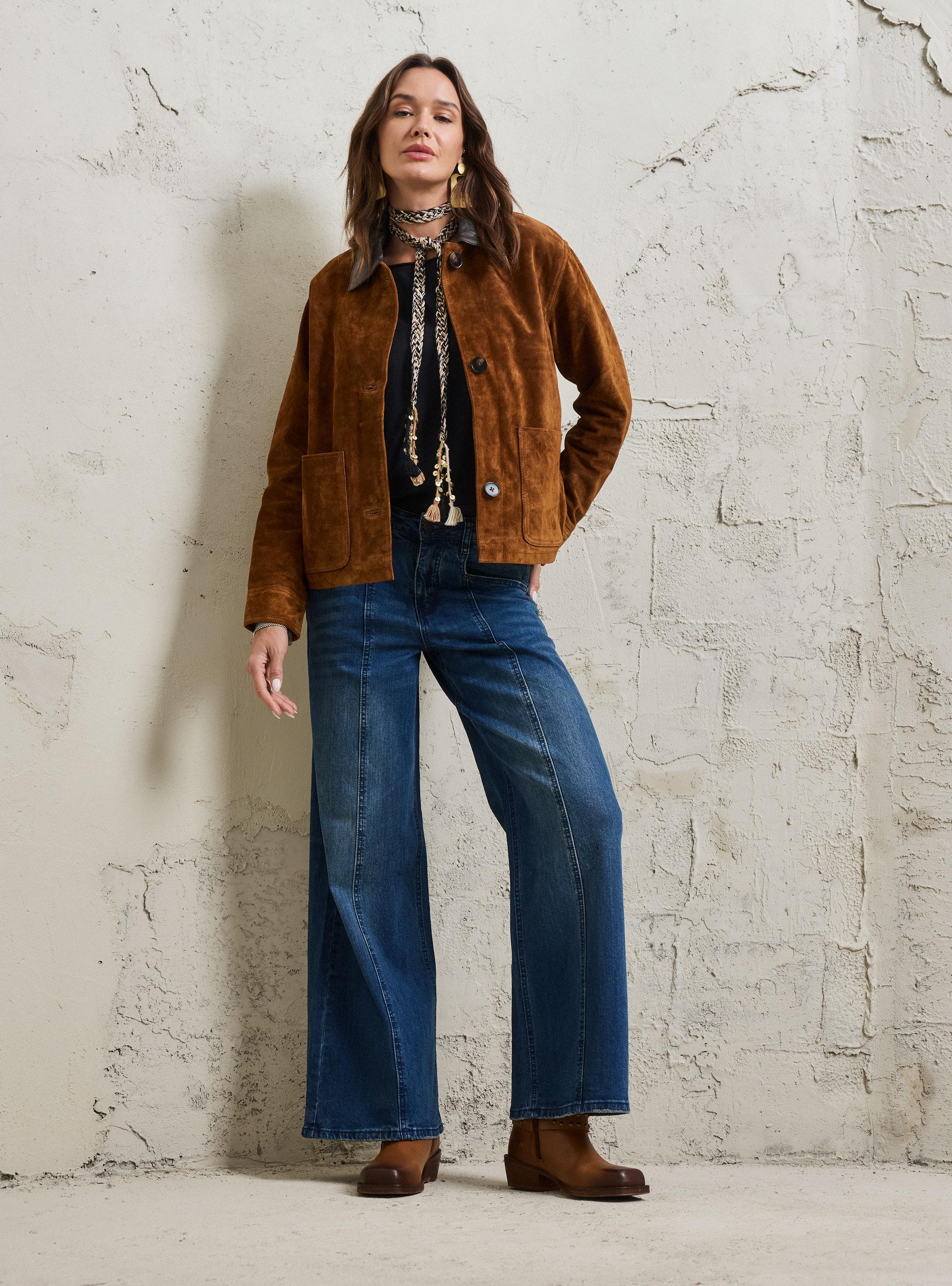 Pantalón Pespunte en la Mitad del Delantero-4