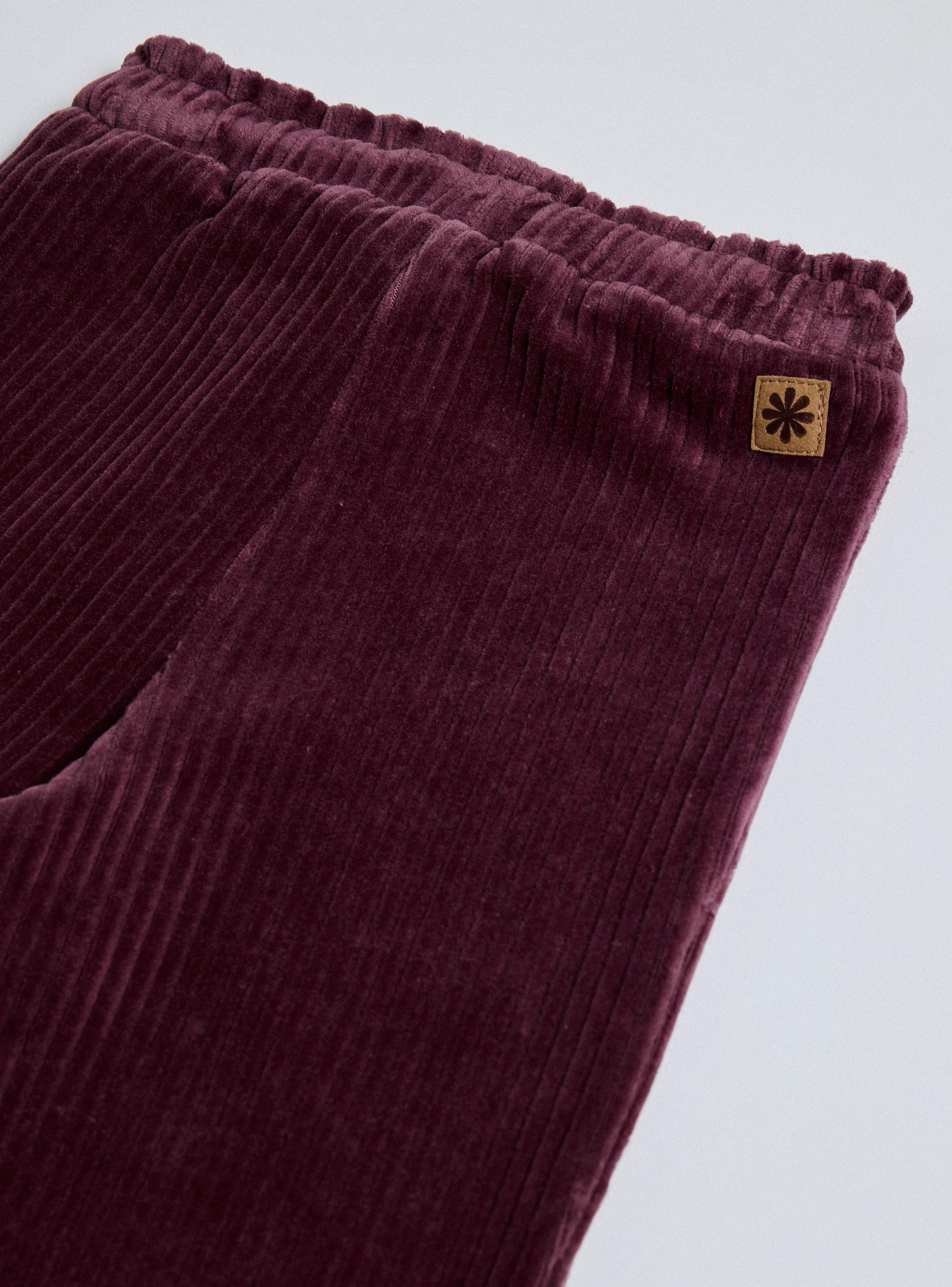 Pantalón Wide Leg de Cotelé Grueso de Punto-2