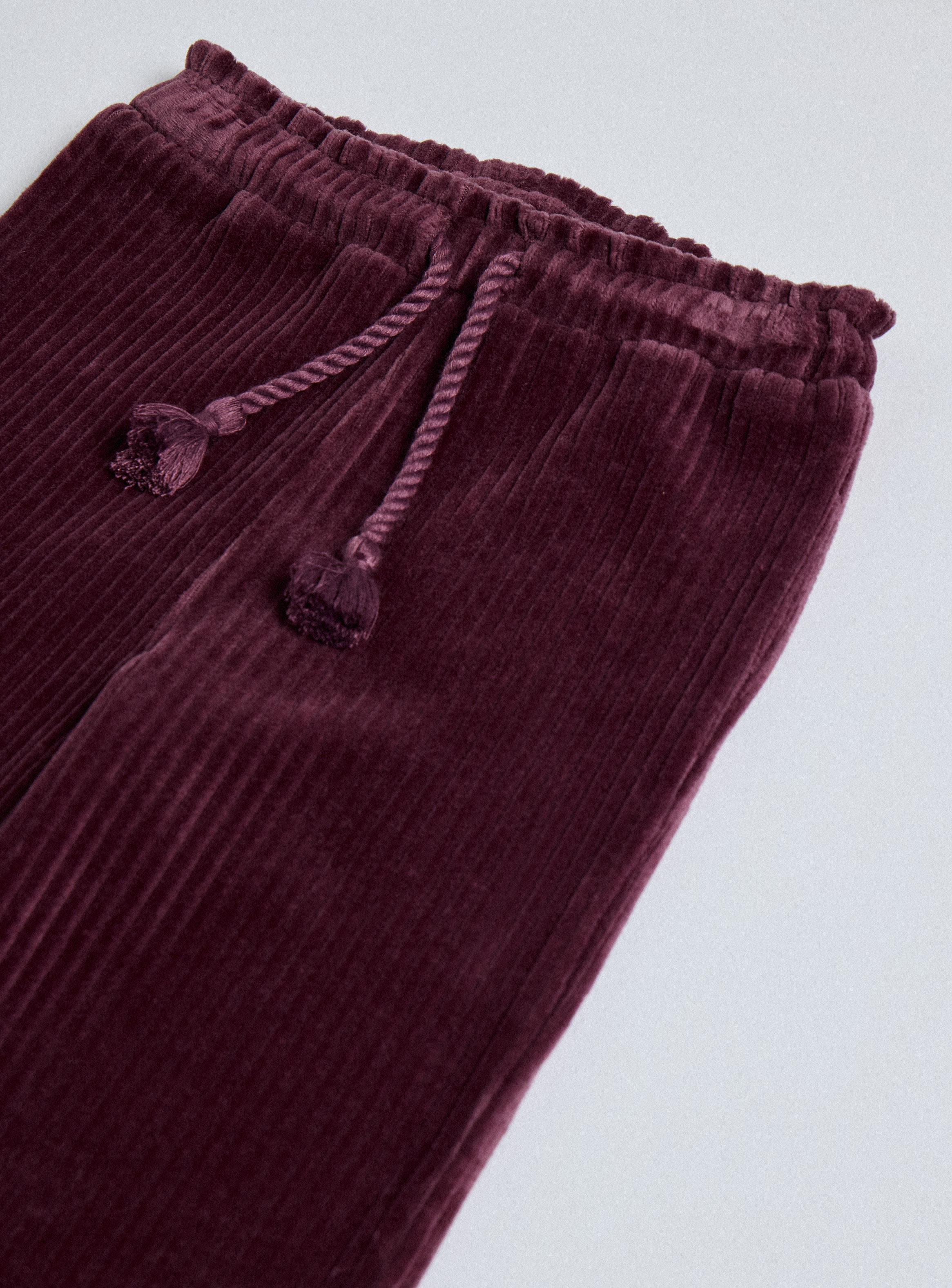 Pantalón Wide Leg de Cotelé Grueso de Punto-3