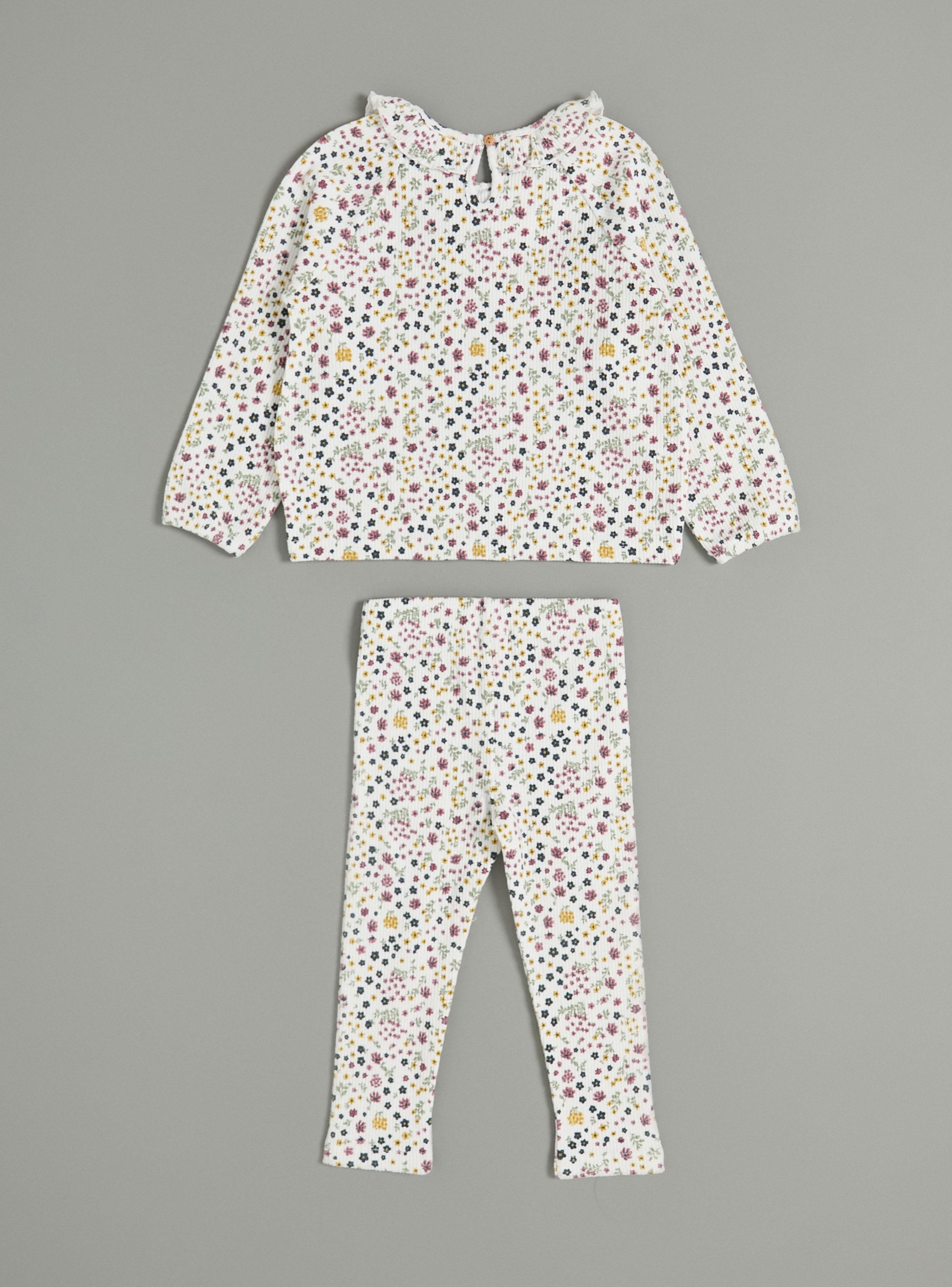 Buzo con Cuello Bobo y Estampado Multicolor Floral-2