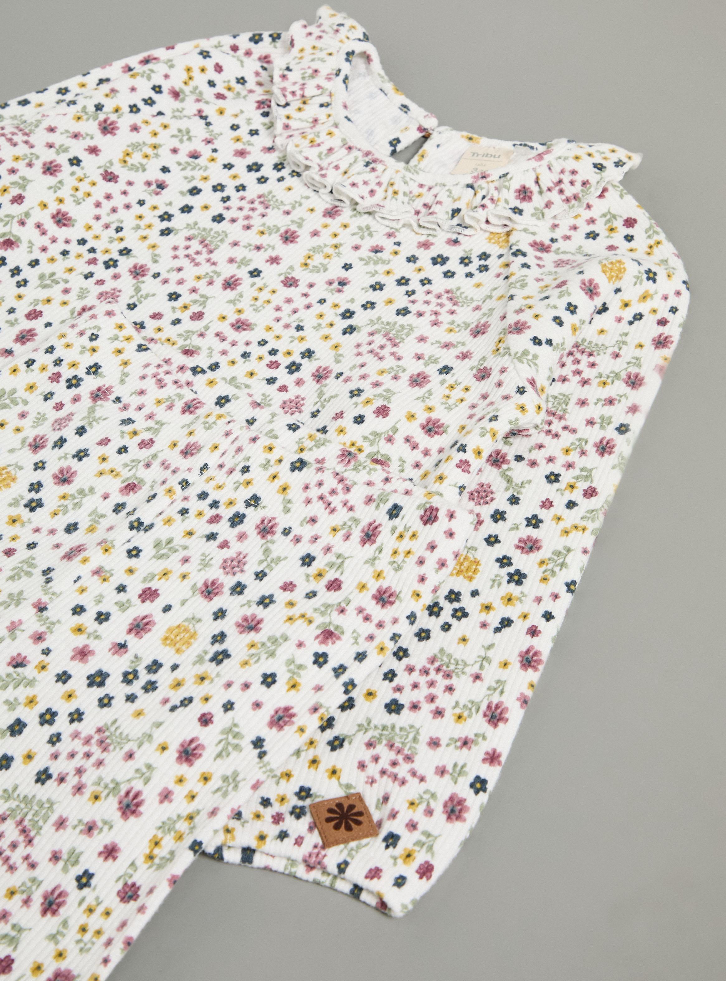 Buzo con Cuello Bobo y Estampado Multicolor Floral-3