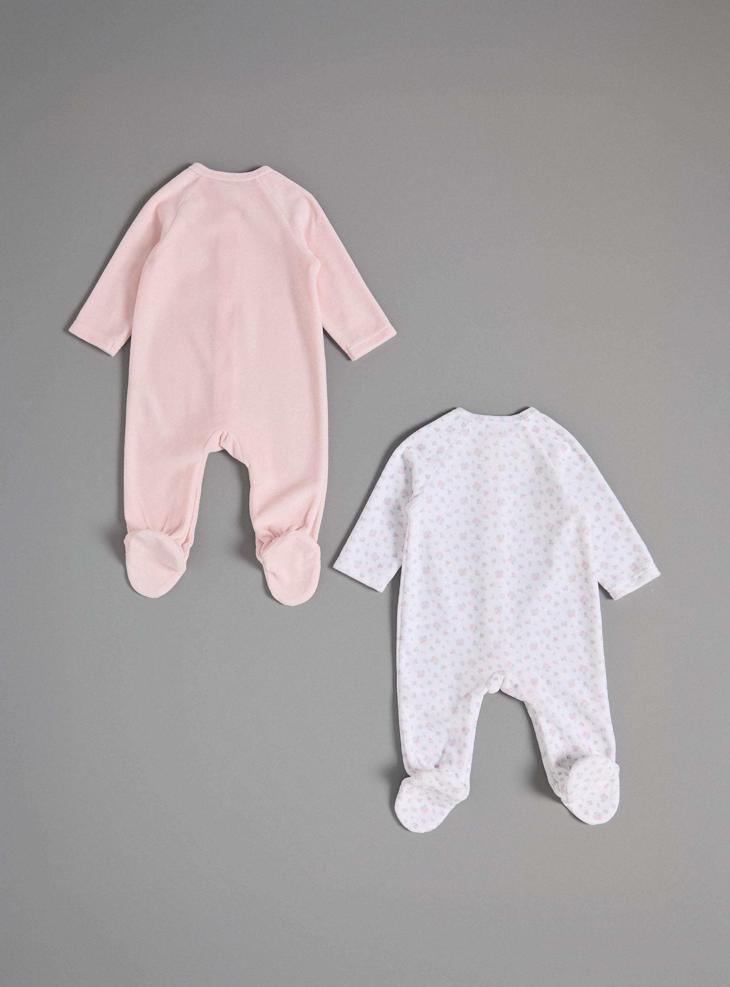 Enterito Color Sólido y Estampado Flores-2