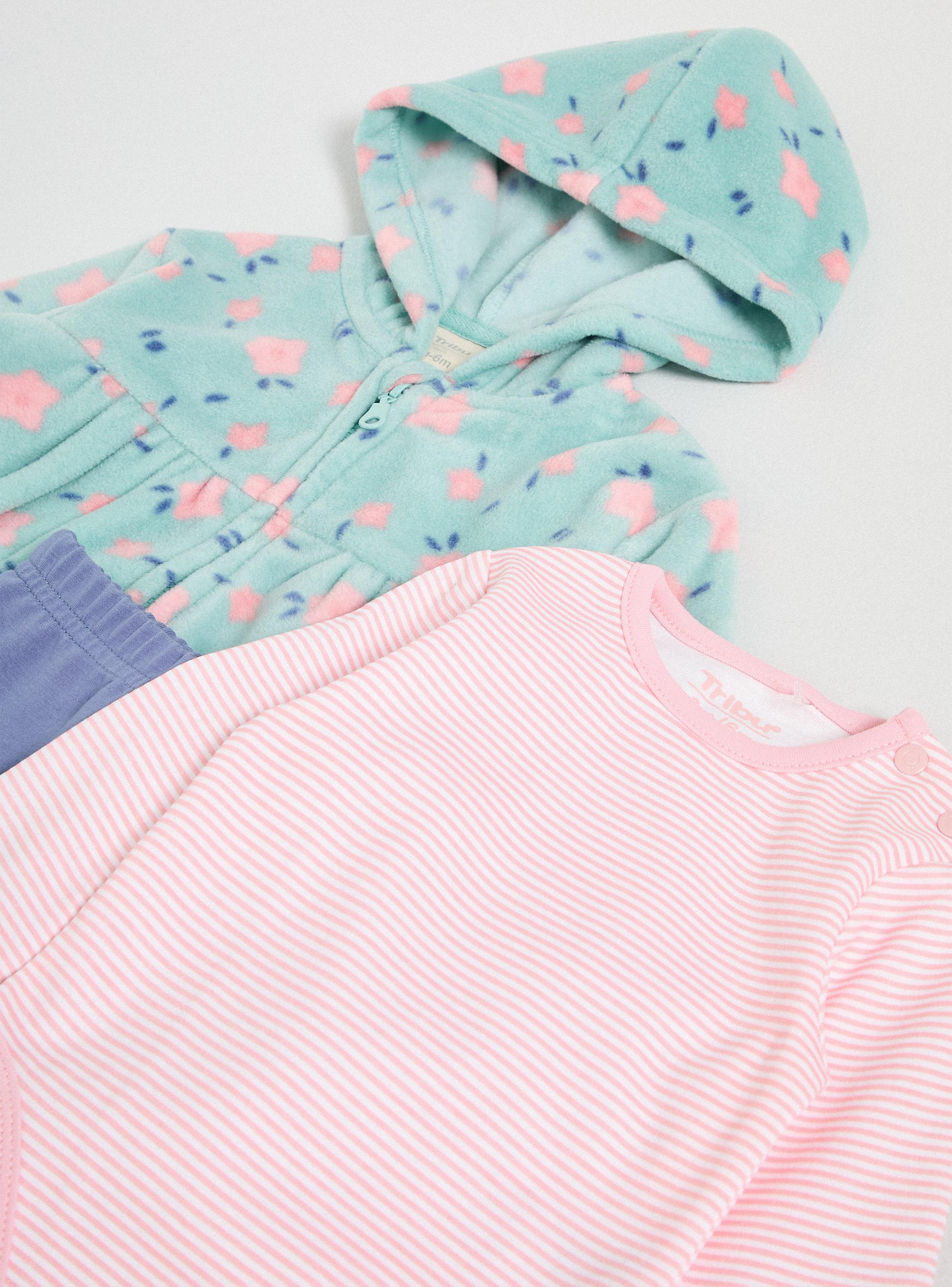 Conjunto Polerón con Capucha y Body Rayas-3