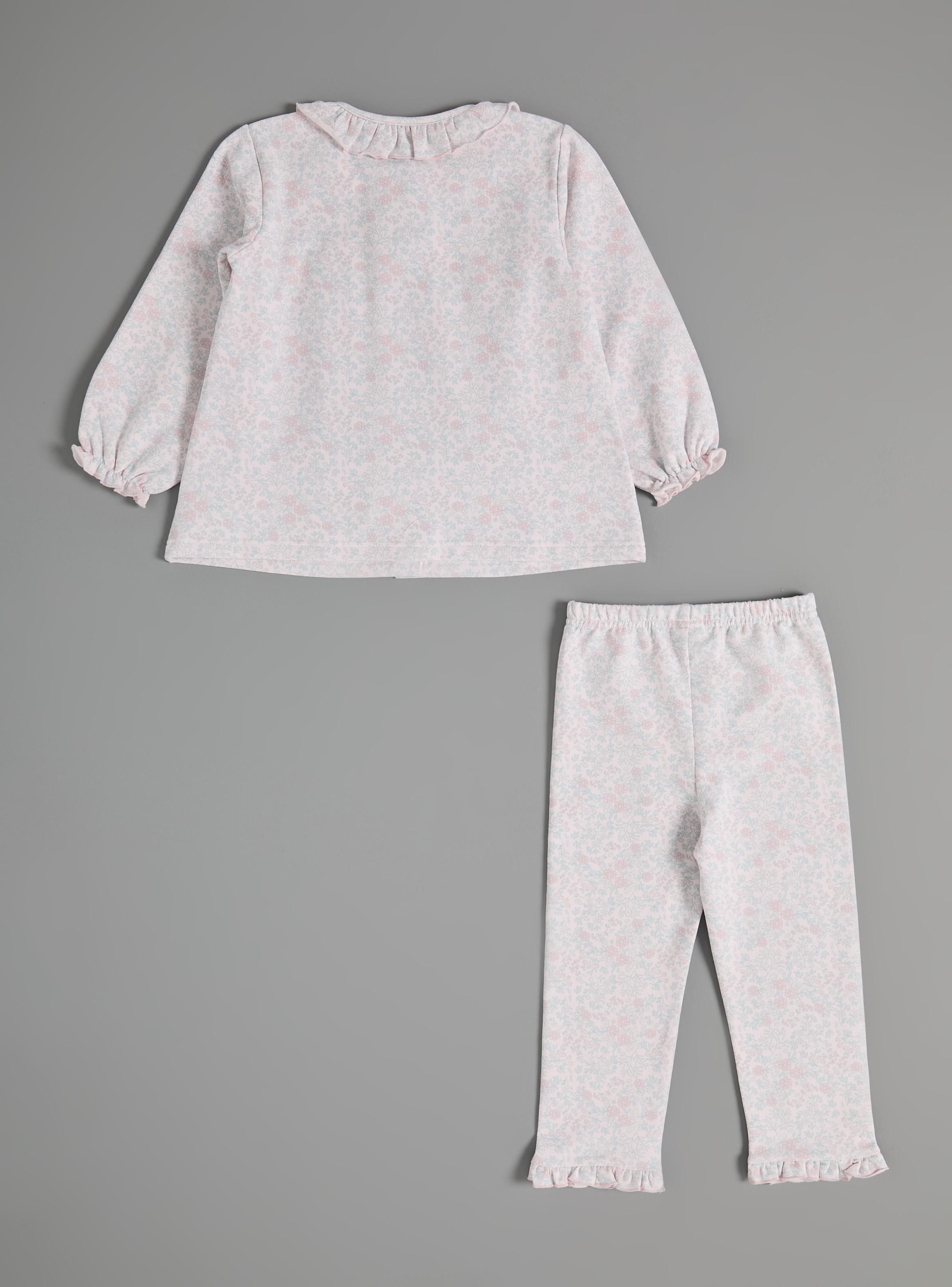 Pijama Cuello Bobo con Botones y Estampado Femenino-2
