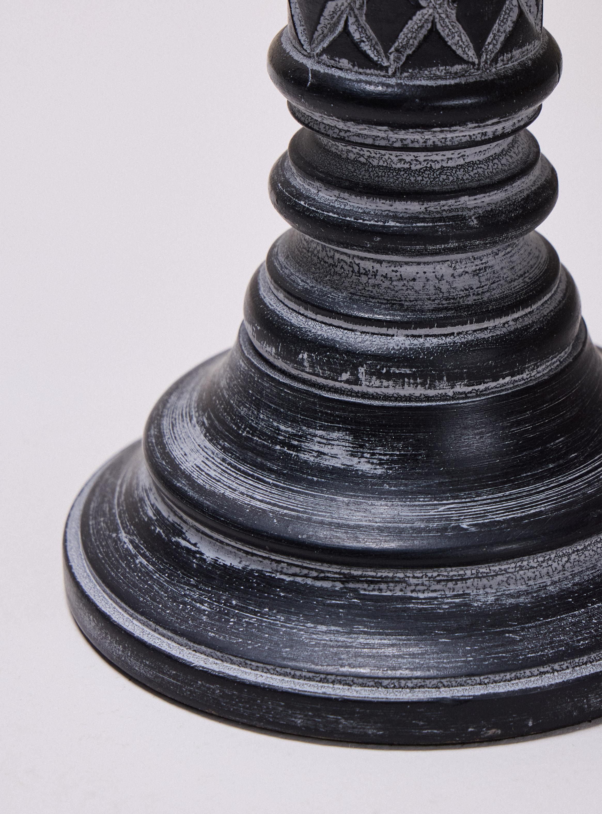 Candelabro Madera Normandía 11x30 cm-2