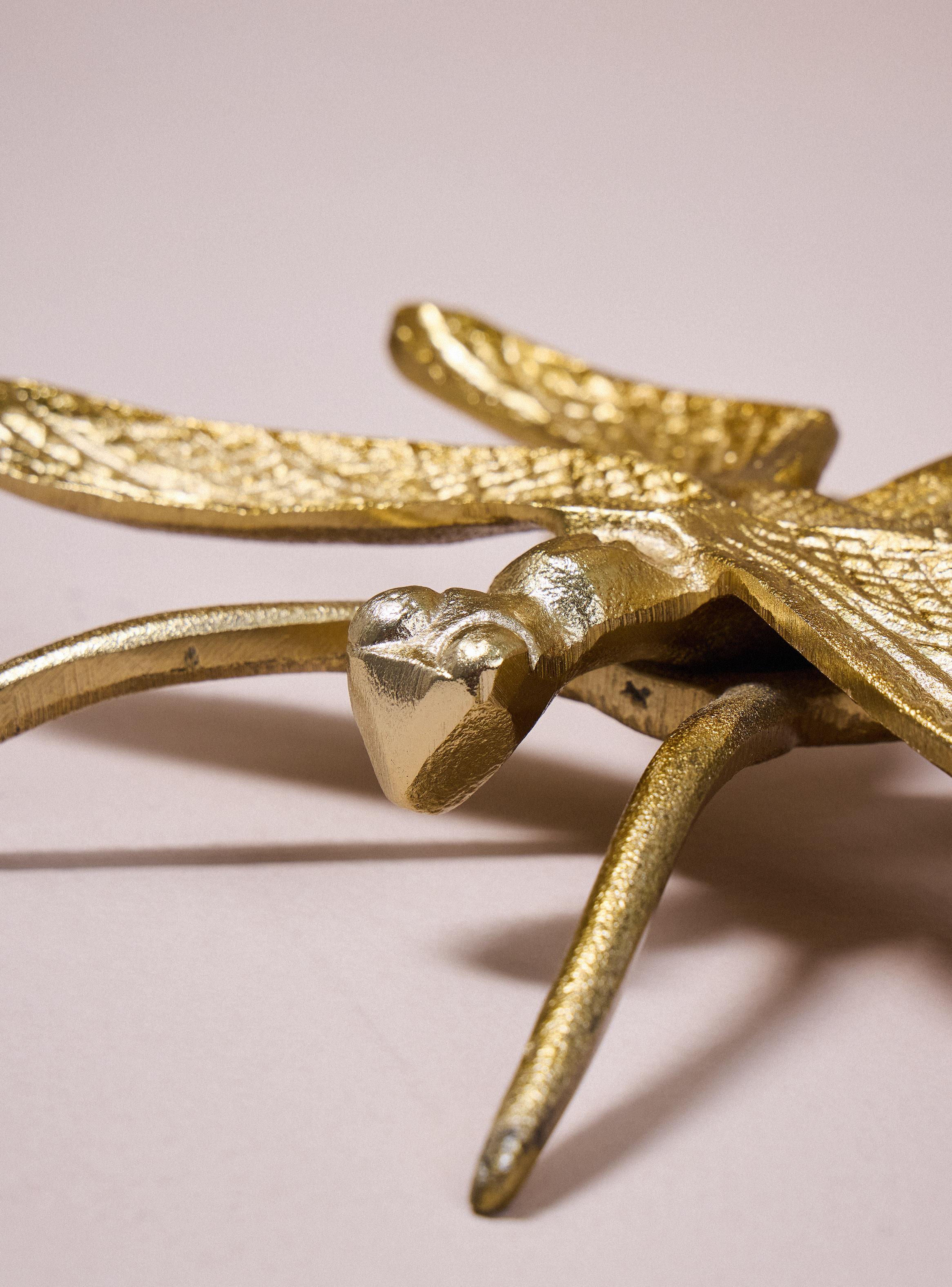 Adorno Libélula Dorada 16 cm-2