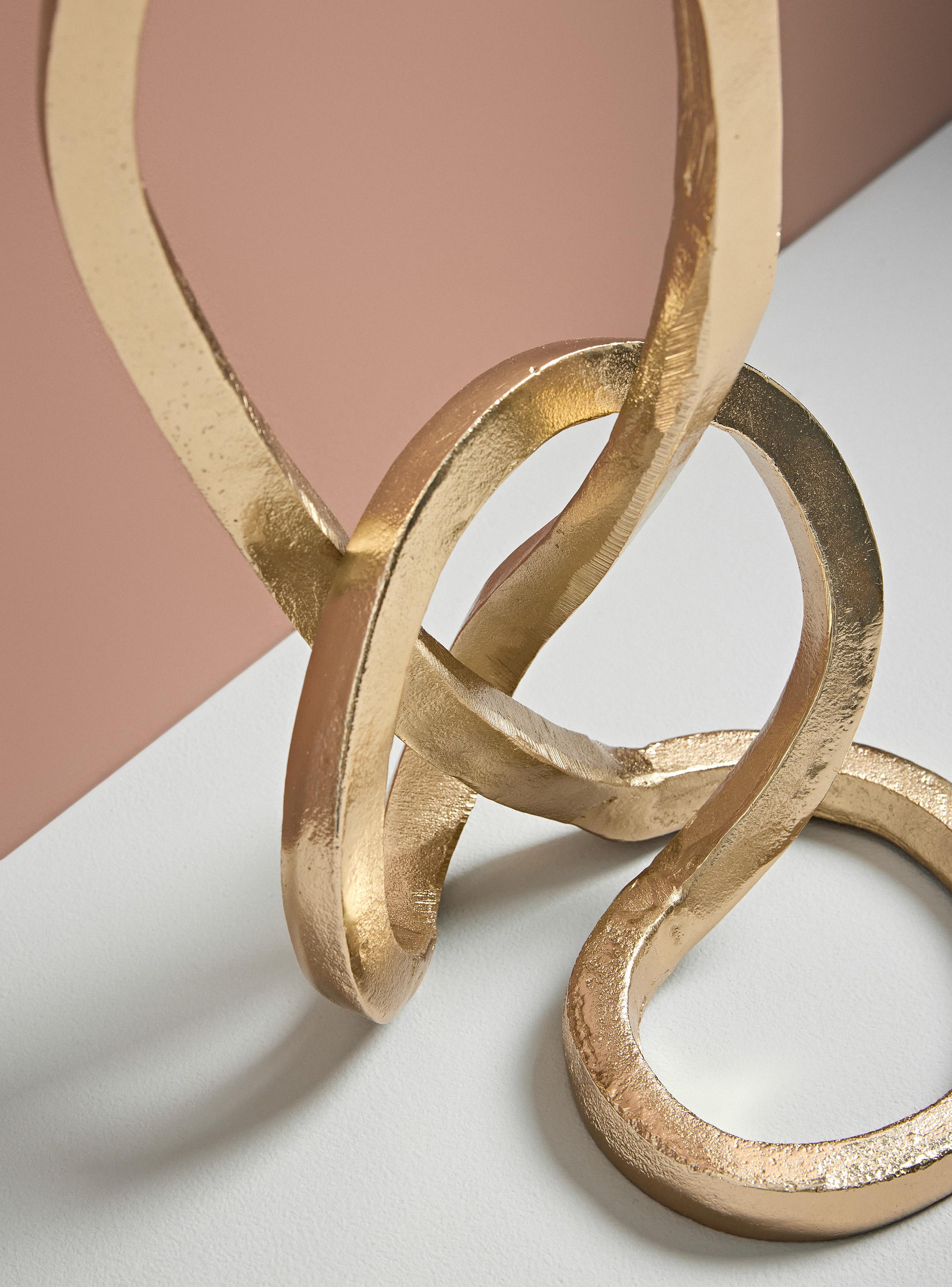 Adorno Nudo Dorado 20x20 cm-2