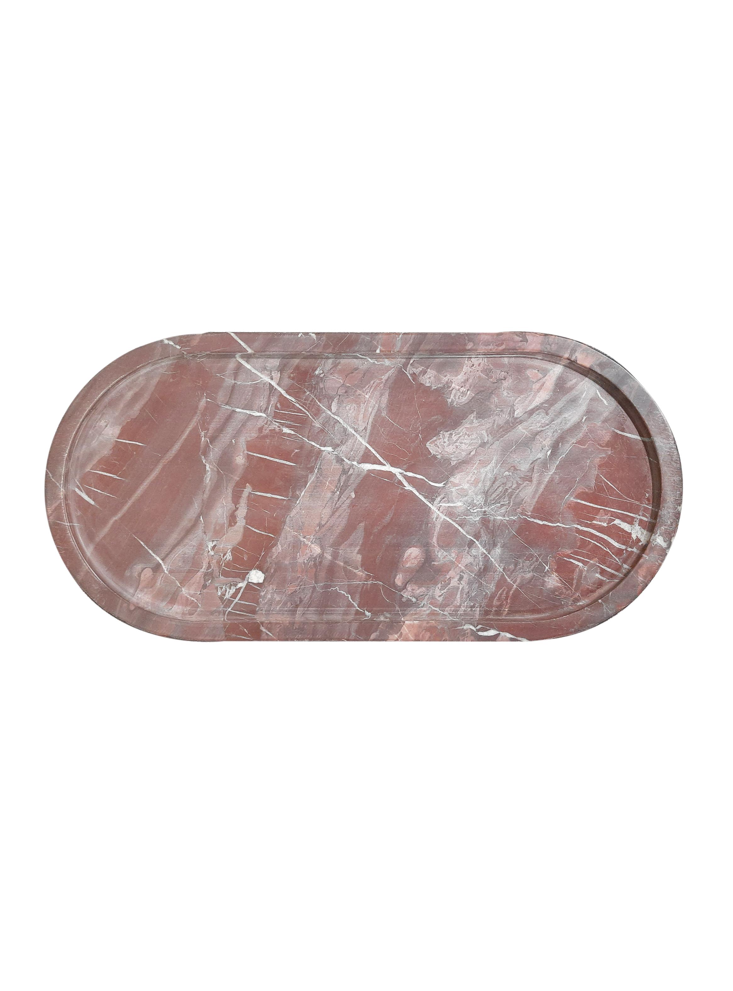 Bandeja Mármol Rojo 35x18 cm-2
