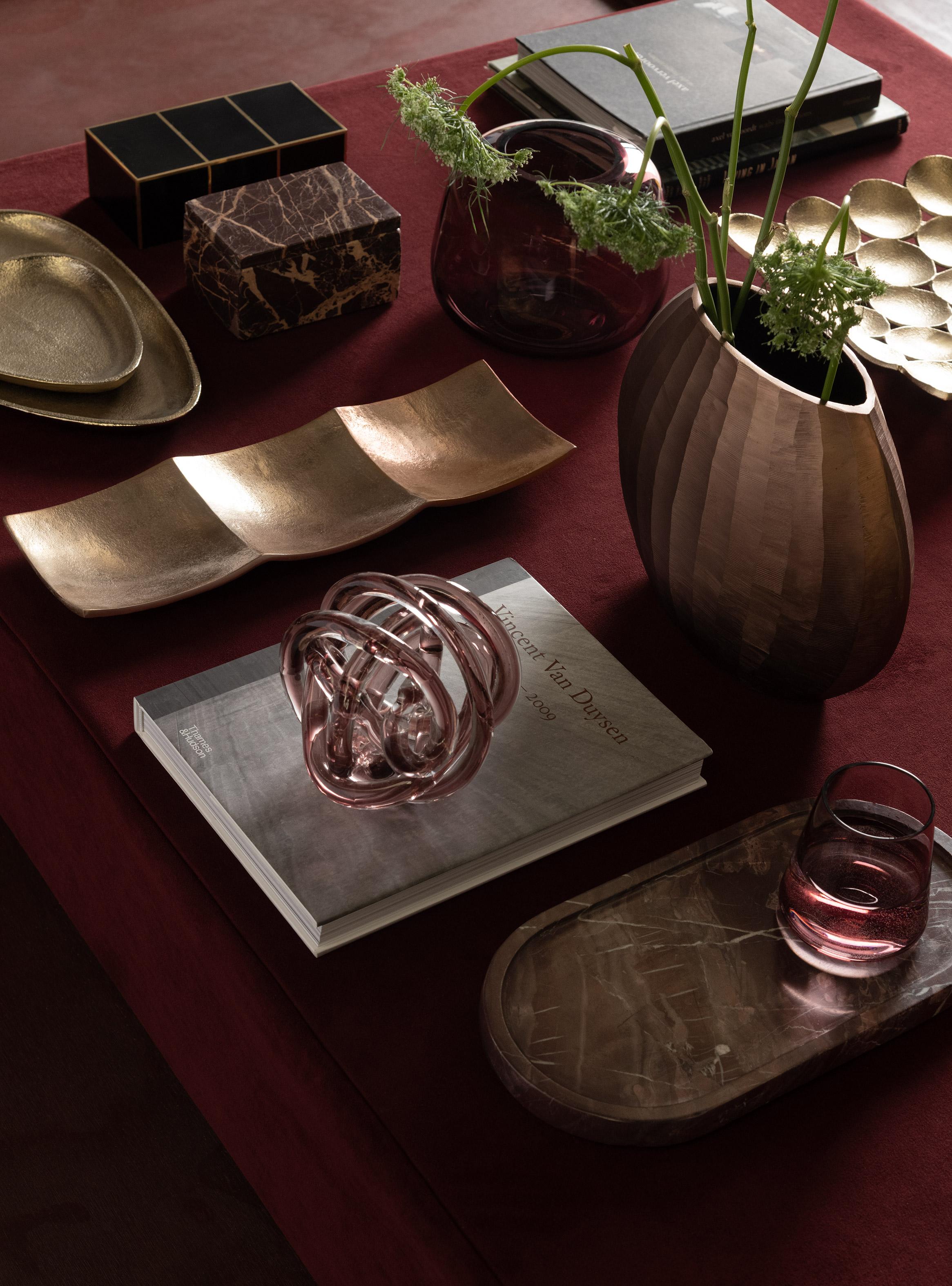 Plato Decorativo Dorado 20x18 cm-3