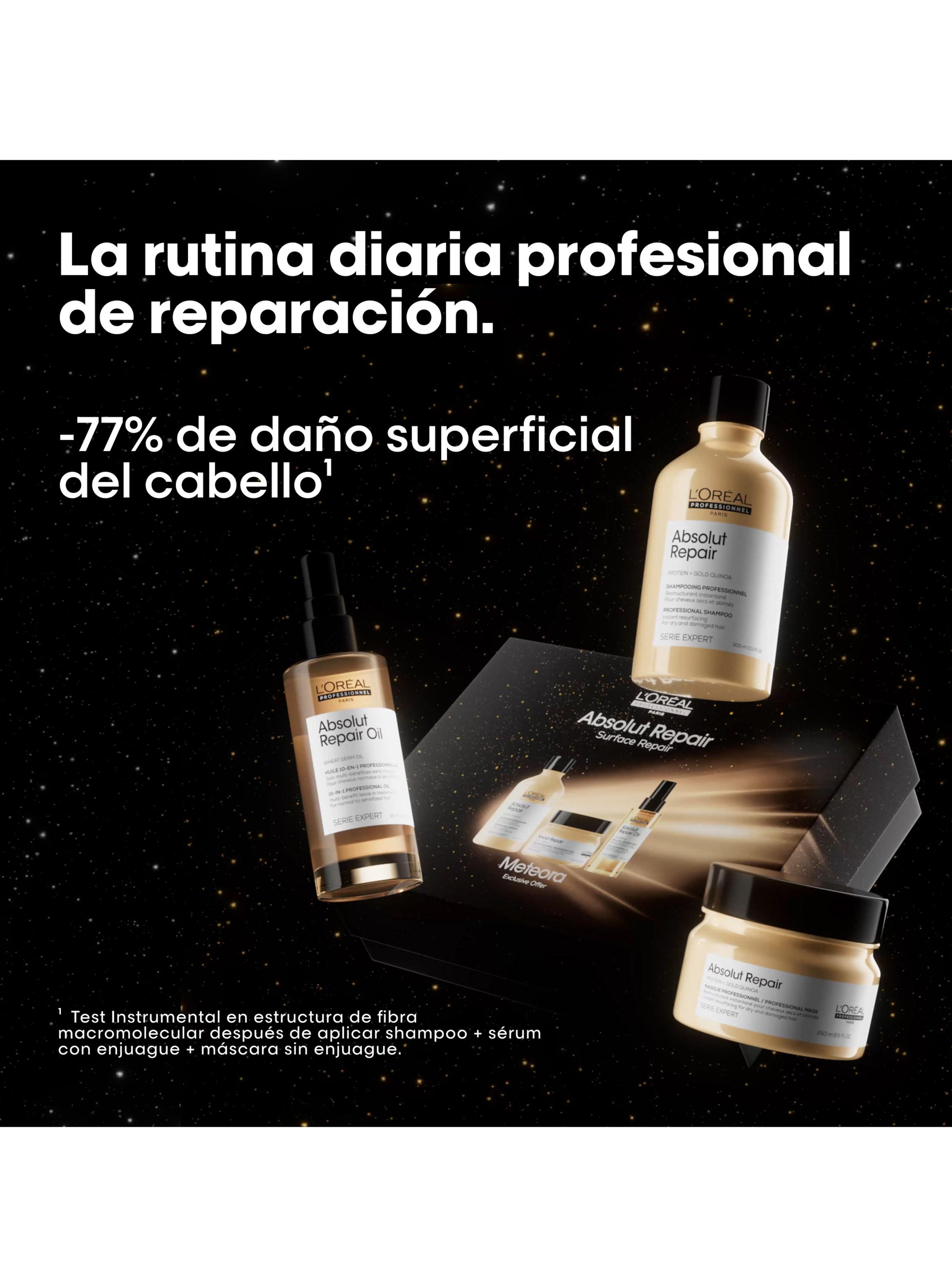 Set Profesional Reparación Cabello Dañado Shampoo 300ml+ Máscara 250ml + Aceite 90ml-2