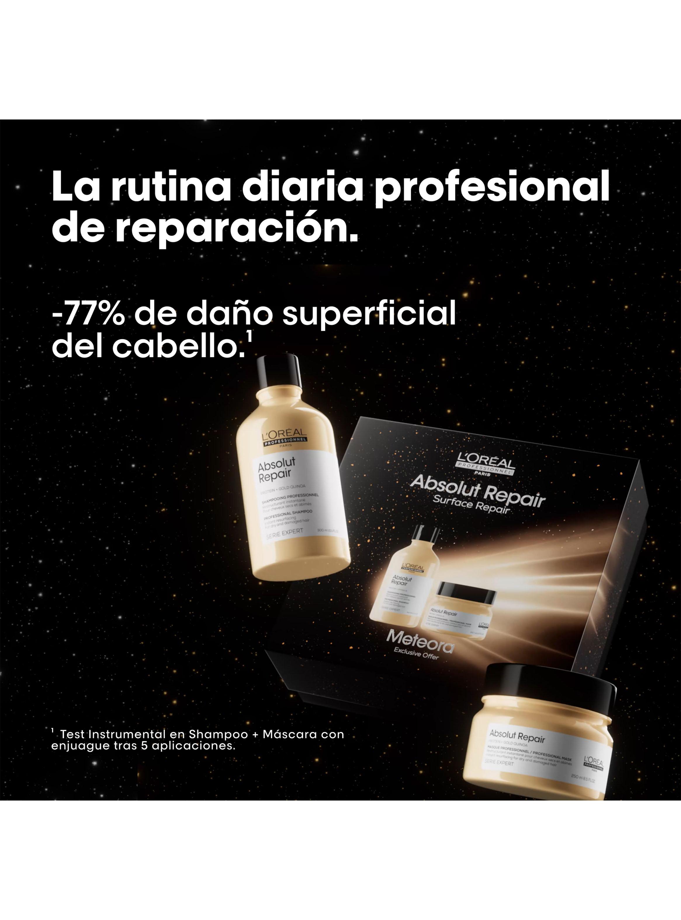Set Profesional Reparación Cabello Dañado Shampoo 300ml+ Máscara 250ml Absolut Repair-2