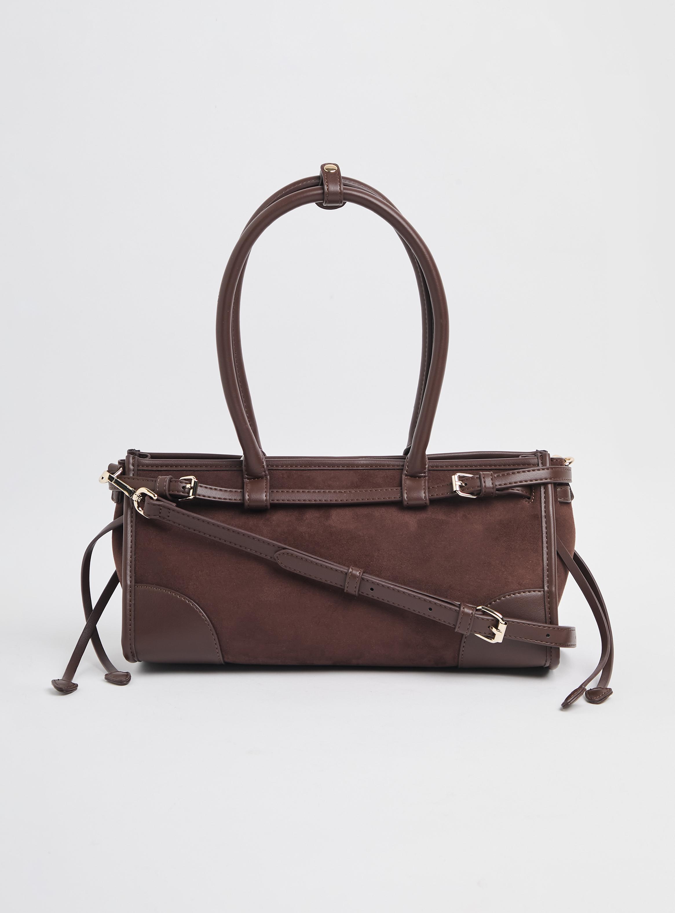 Cartera de Hombro Crossbody con Cinturón Decorativo-2