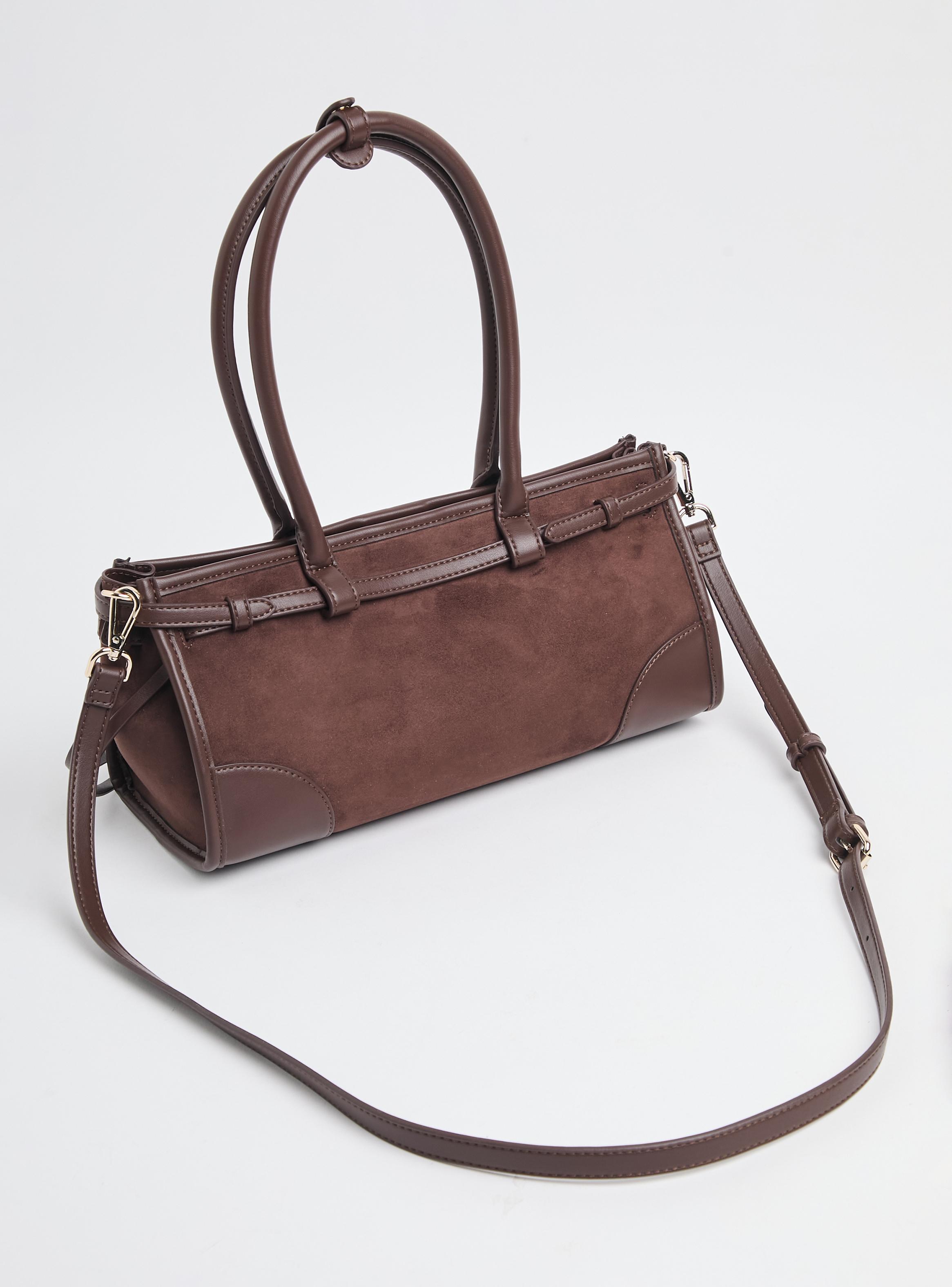 Cartera de Hombro Crossbody con Cinturón Decorativo-4