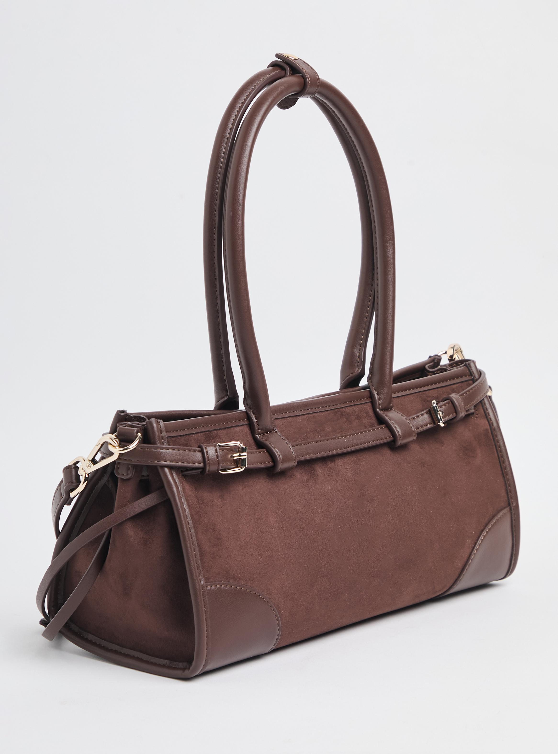 Cartera de Hombro Crossbody con Cinturón Decorativo-3