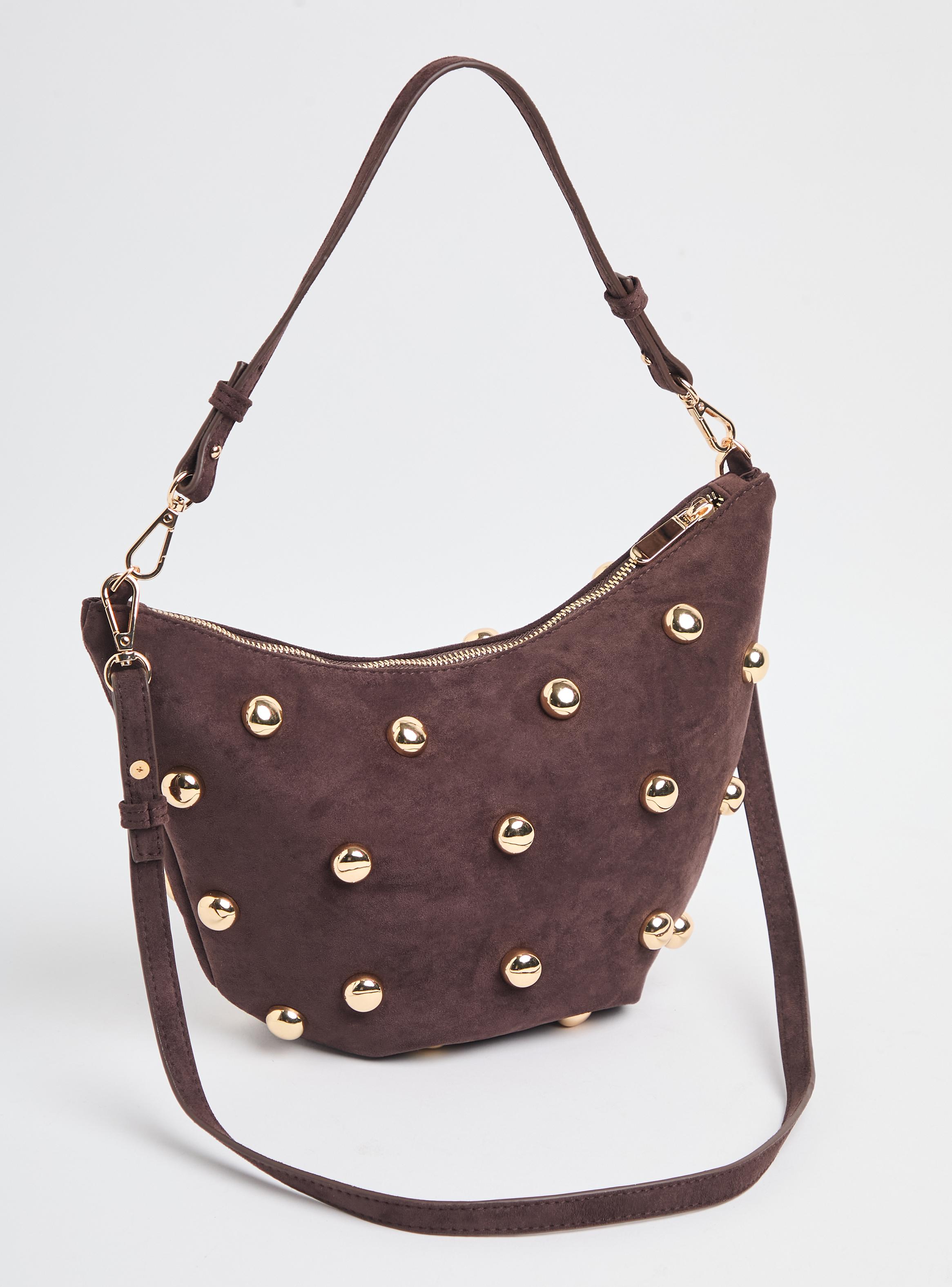 Cartera de Hombro Crossbody con Tachas Circulares-4