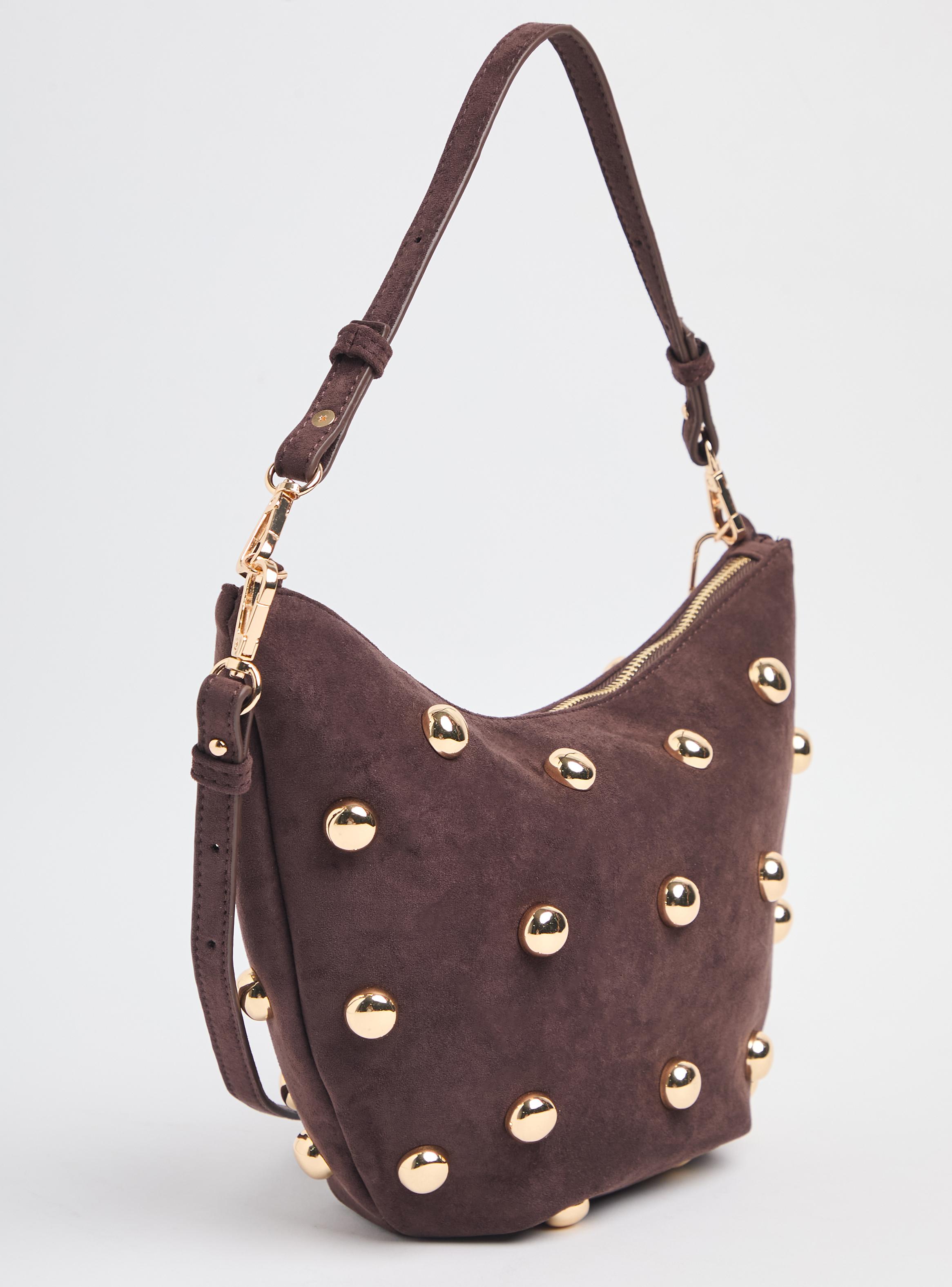 Cartera de Hombro Crossbody con Tachas Circulares-3