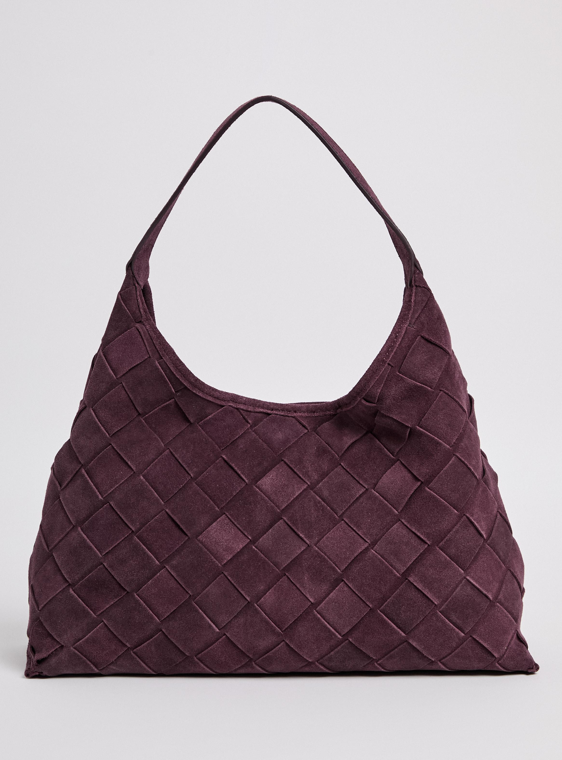 Cartera de Hombro Trenzada Cuero Pequeña-4