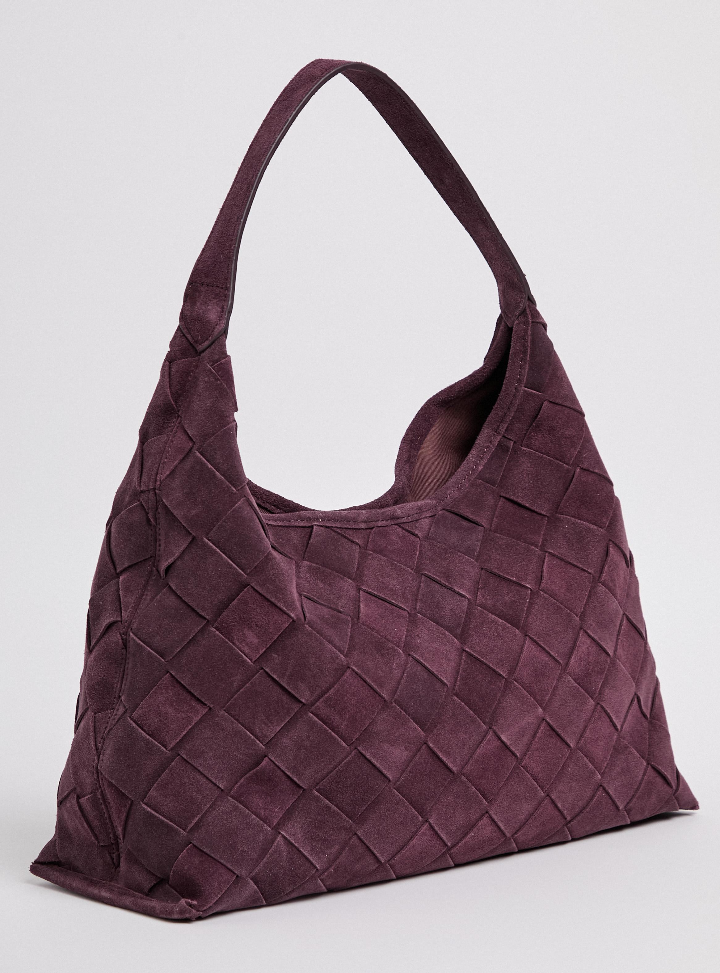 Cartera de Hombro Trenzada Cuero Pequeña-3