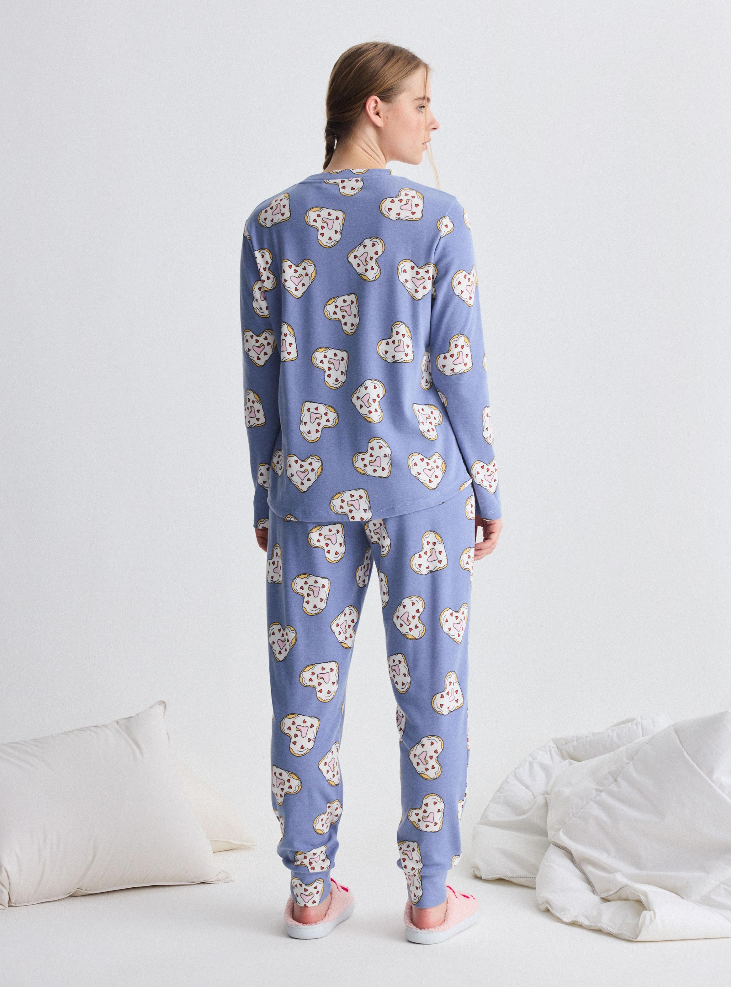 Pijama Largo Full Estampado Tacto Peach-5