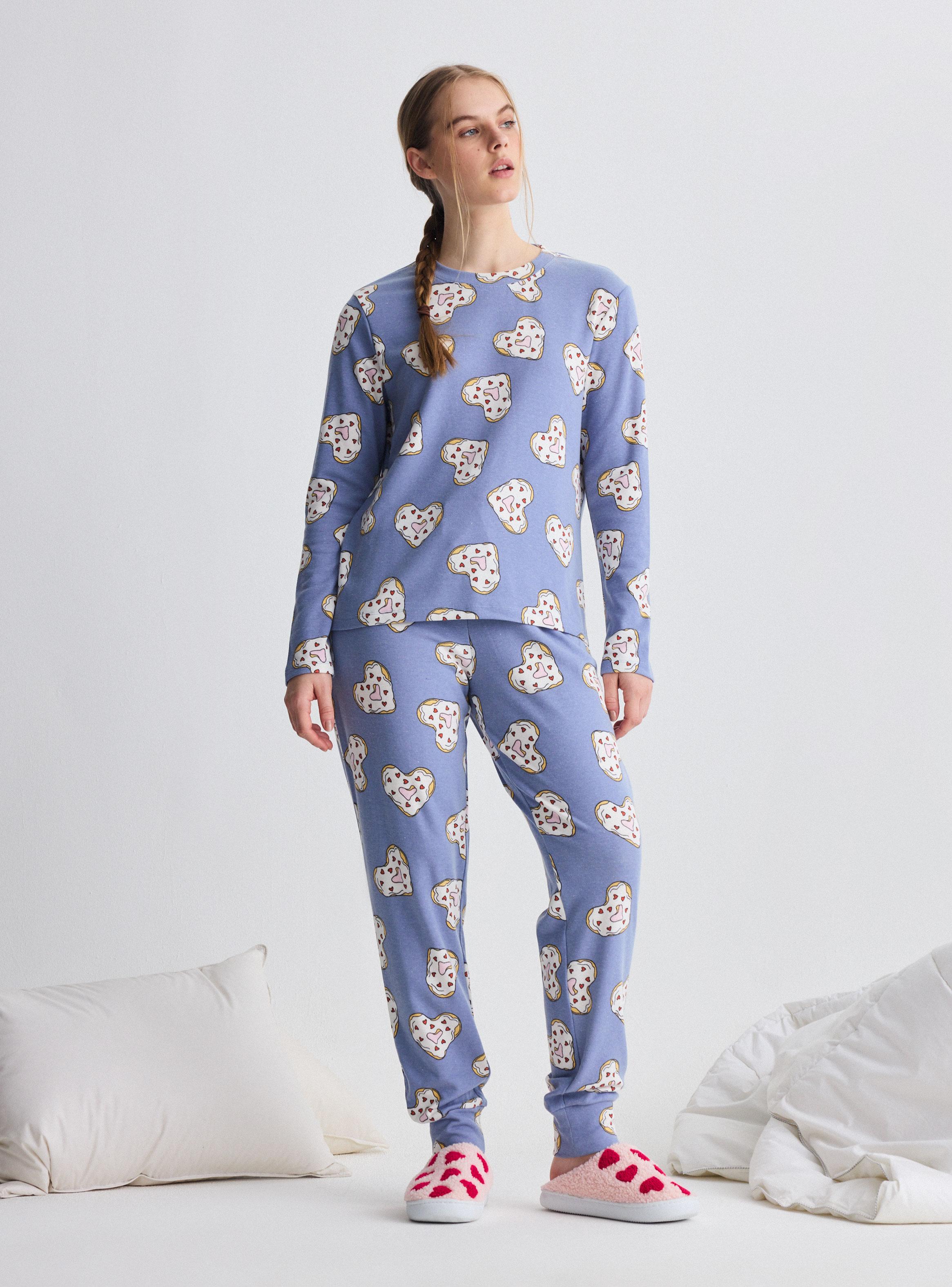 Pijama Largo Full Estampado Tacto Peach-4