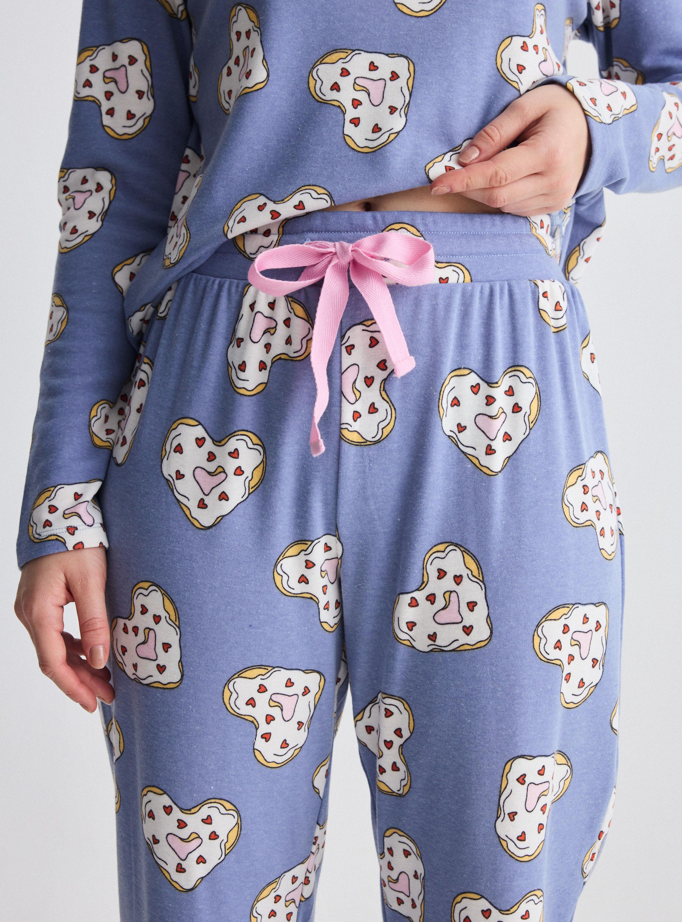 Pijama Largo Full Estampado Tacto Peach-3