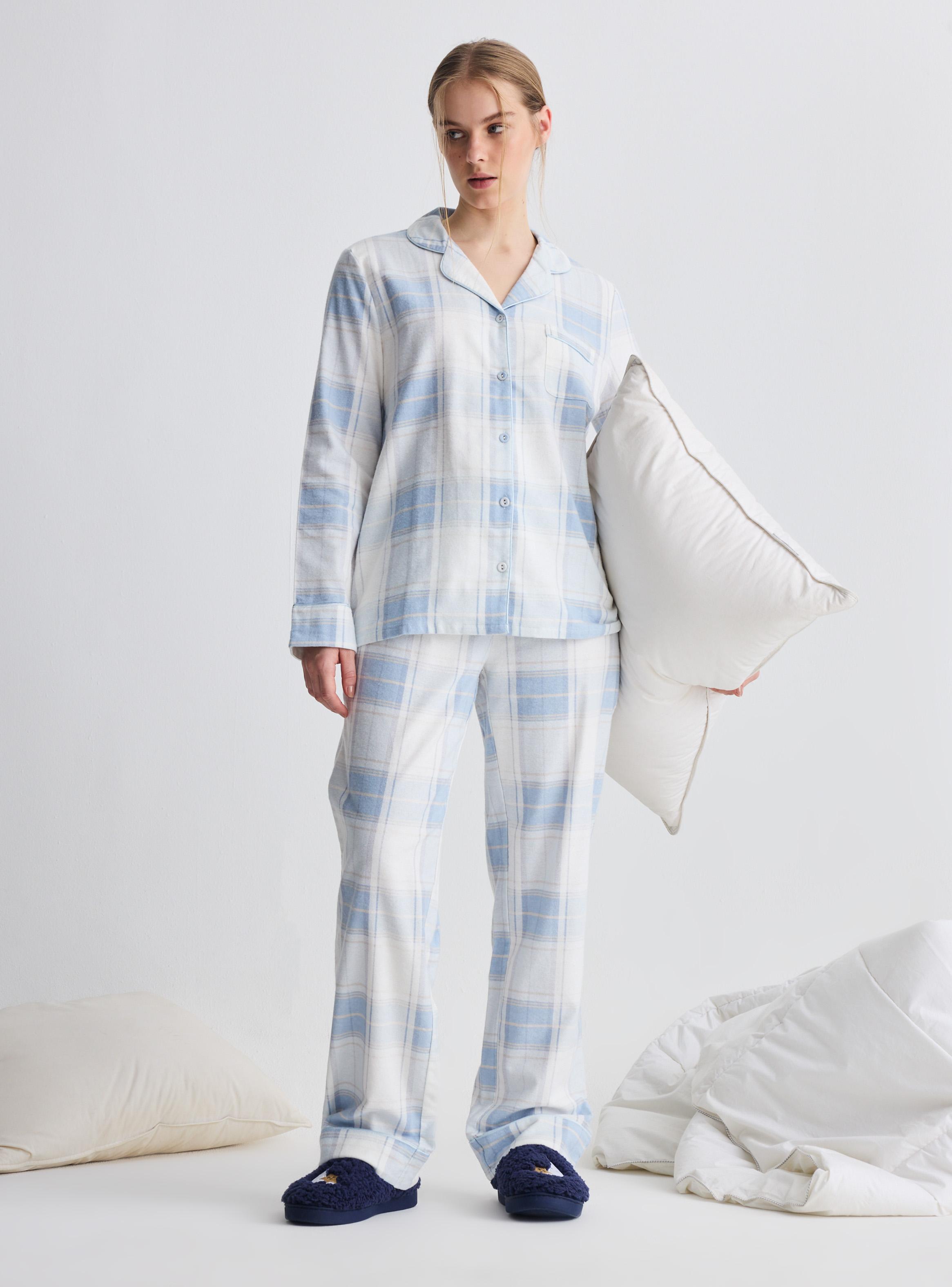 Pijama Camisero Tela Franela-4