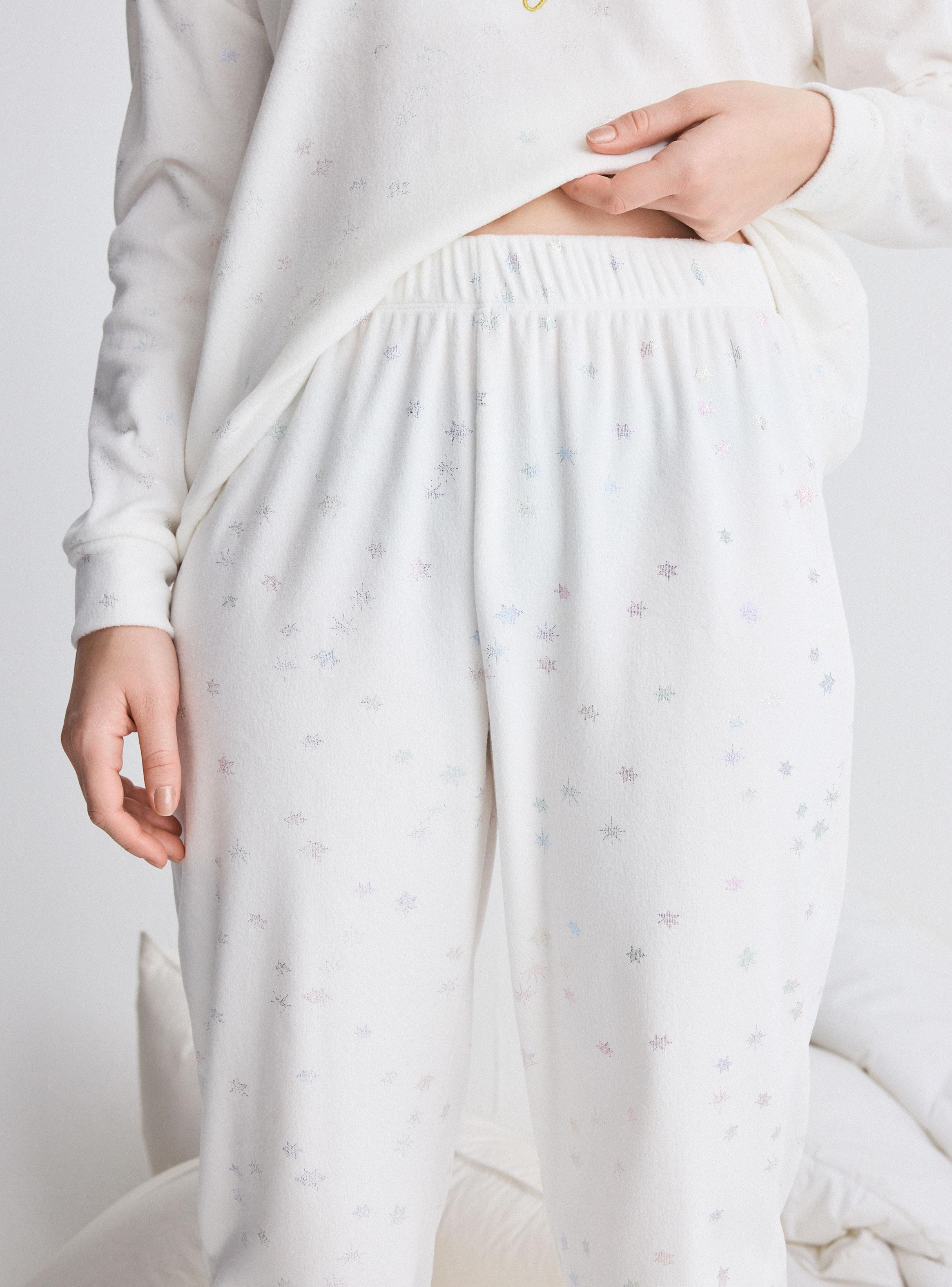 Pijama Tela Velvet Estampado Folia-3