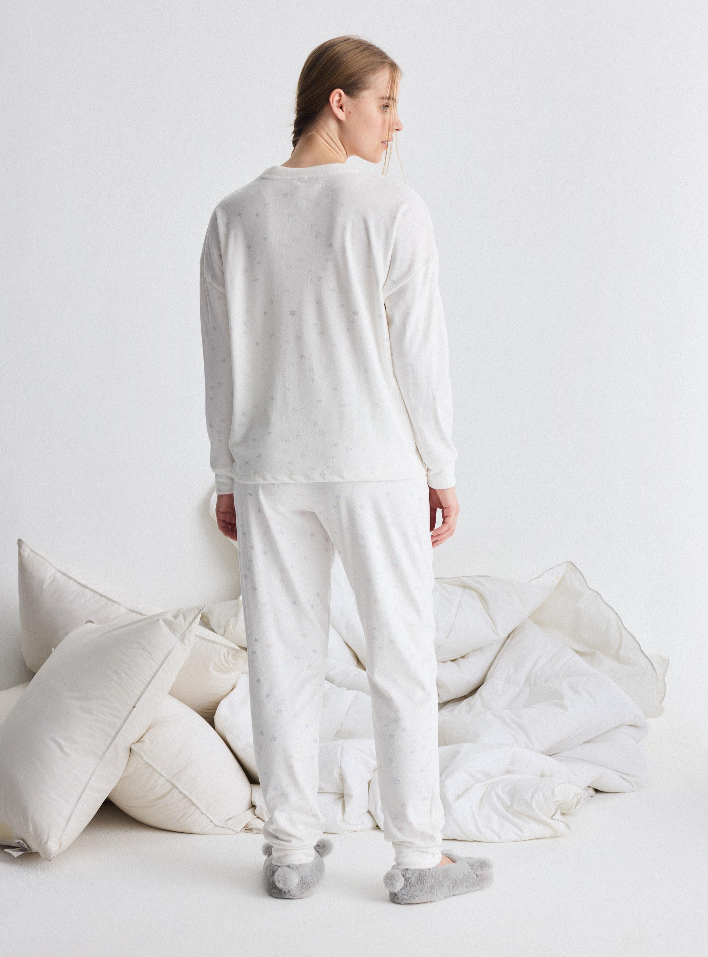 Pijama Tela Velvet Estampado Folia-5