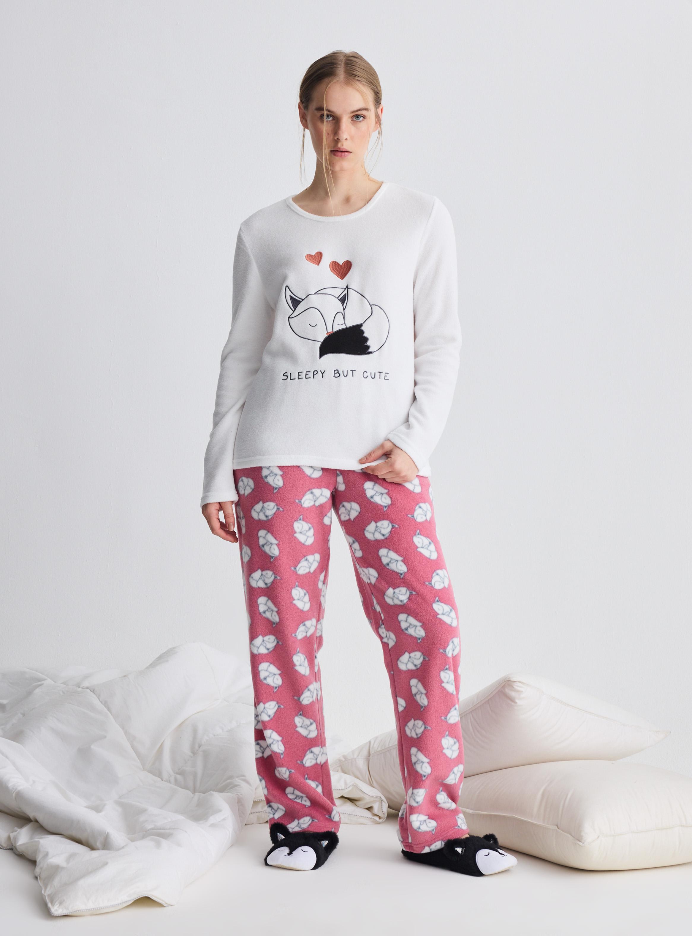 Pijama Polar Aplicación Bordado-4