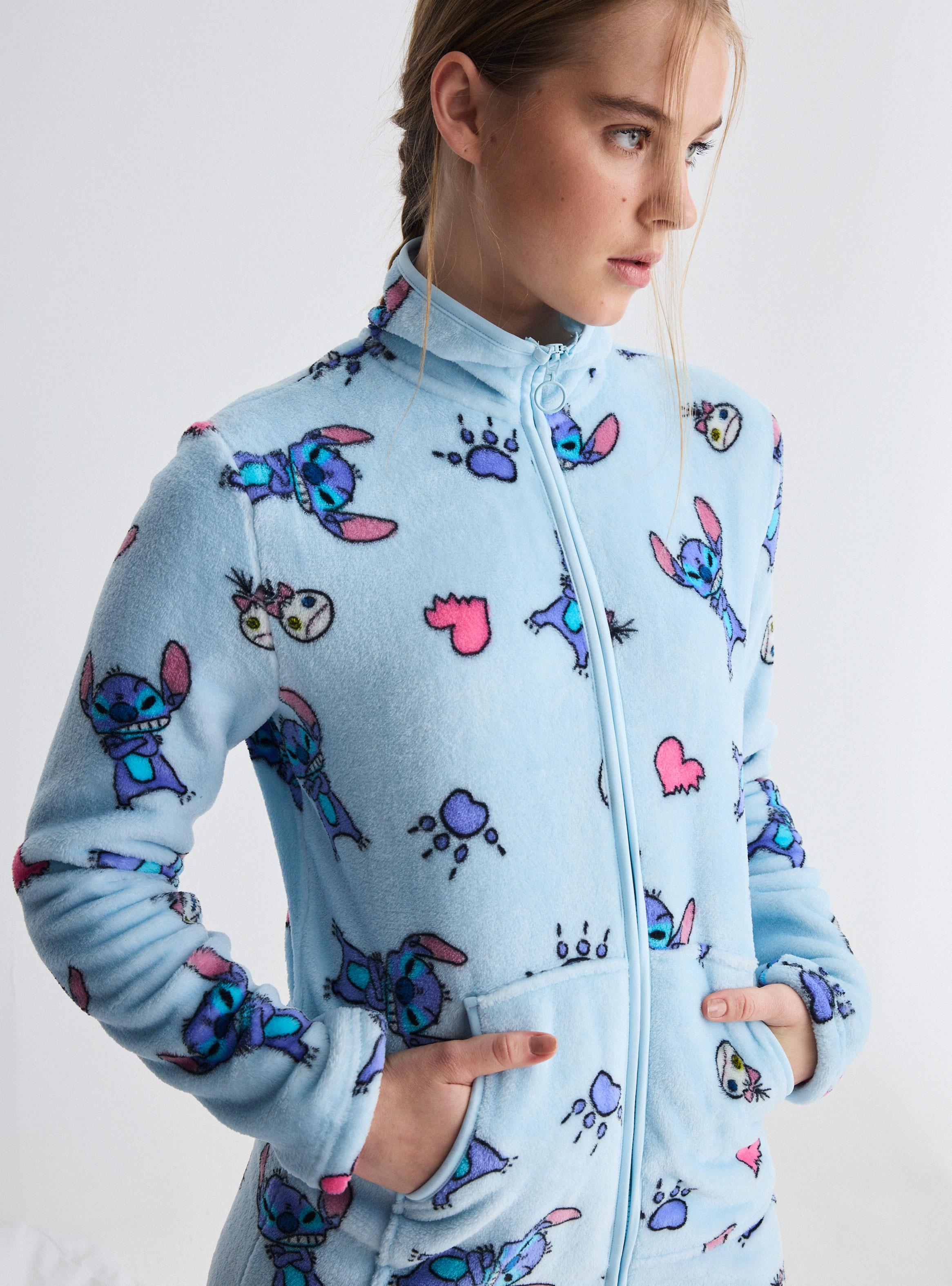 Bata Polerón Coral Fleece Disney Stitch-2