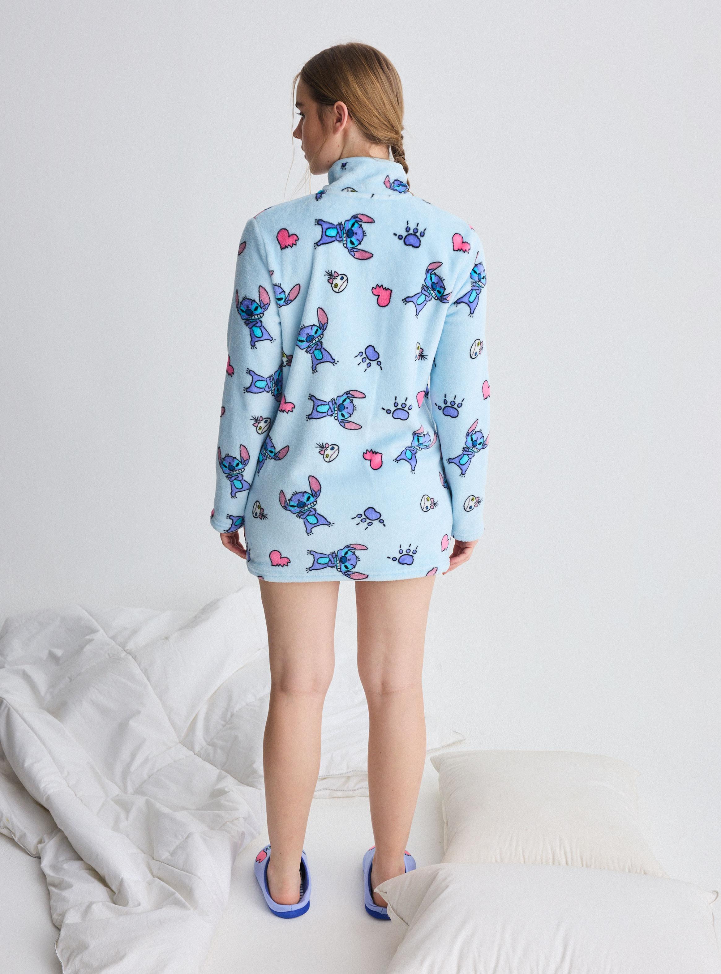 Bata Polerón Coral Fleece Disney Stitch-5