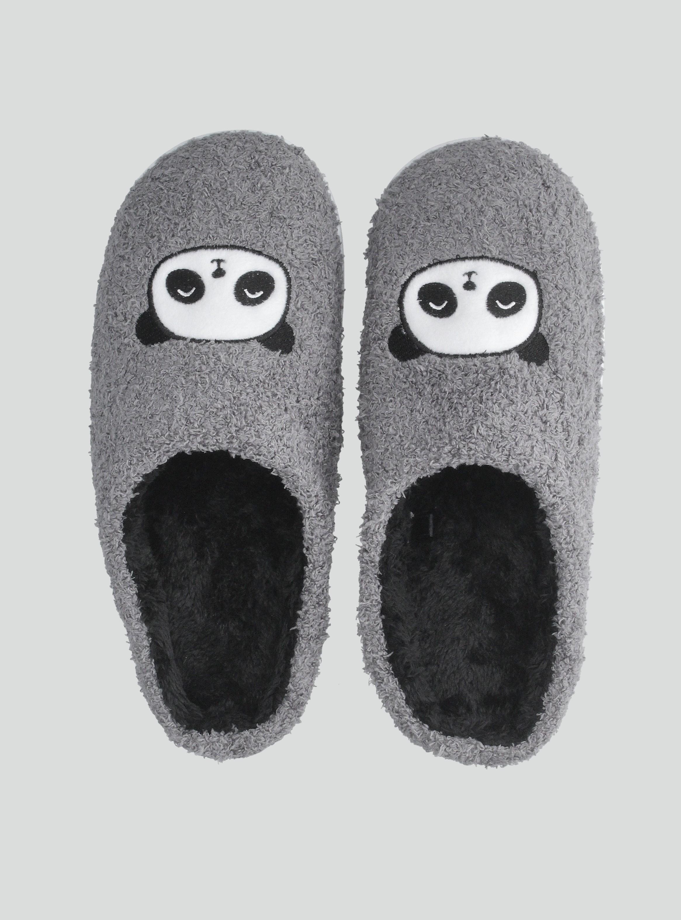 Pantufla Aplicación Bordado Panda-2
