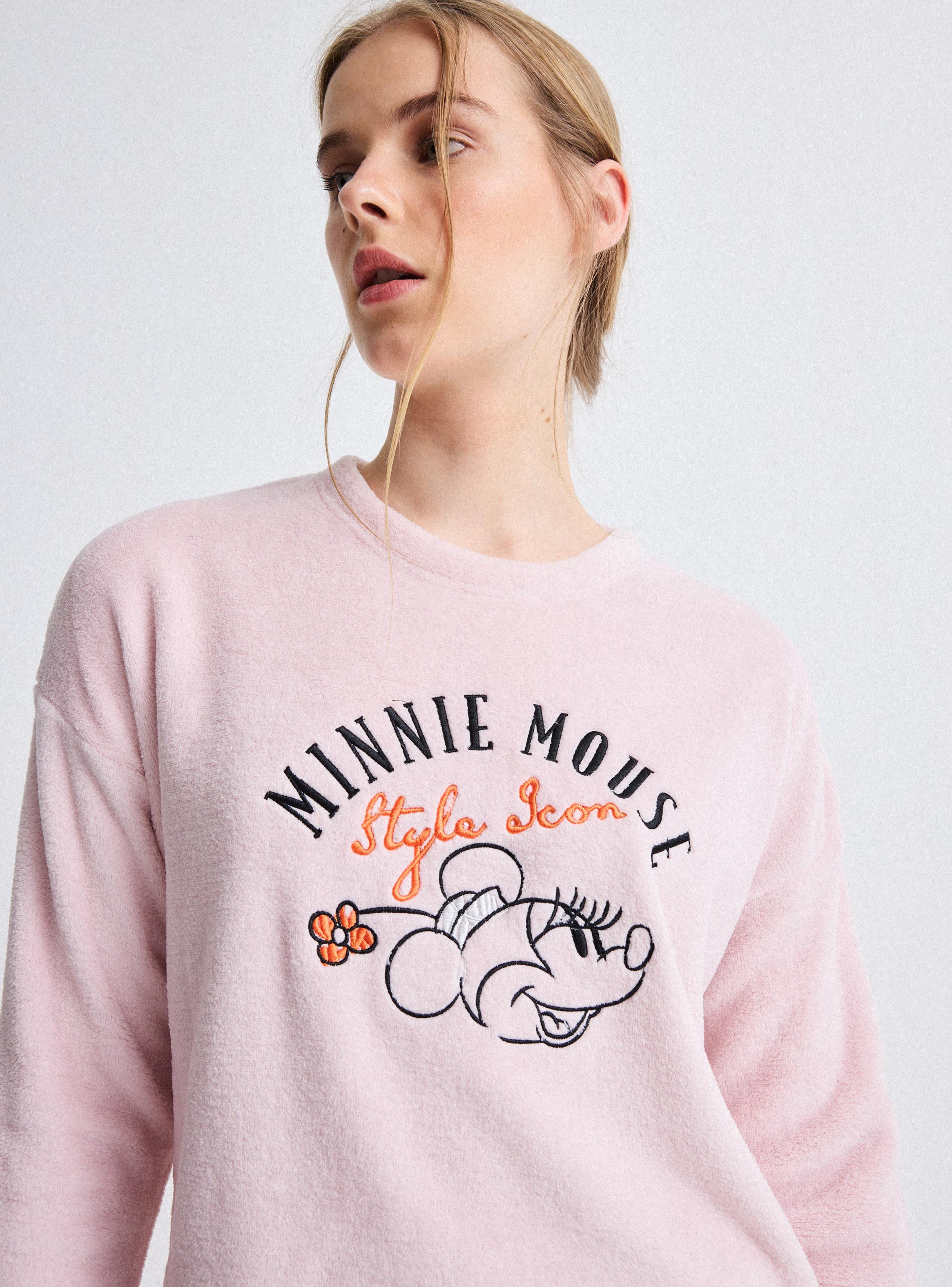 Pijama Micro Polar Bordado Disney Minnie Bordado-2