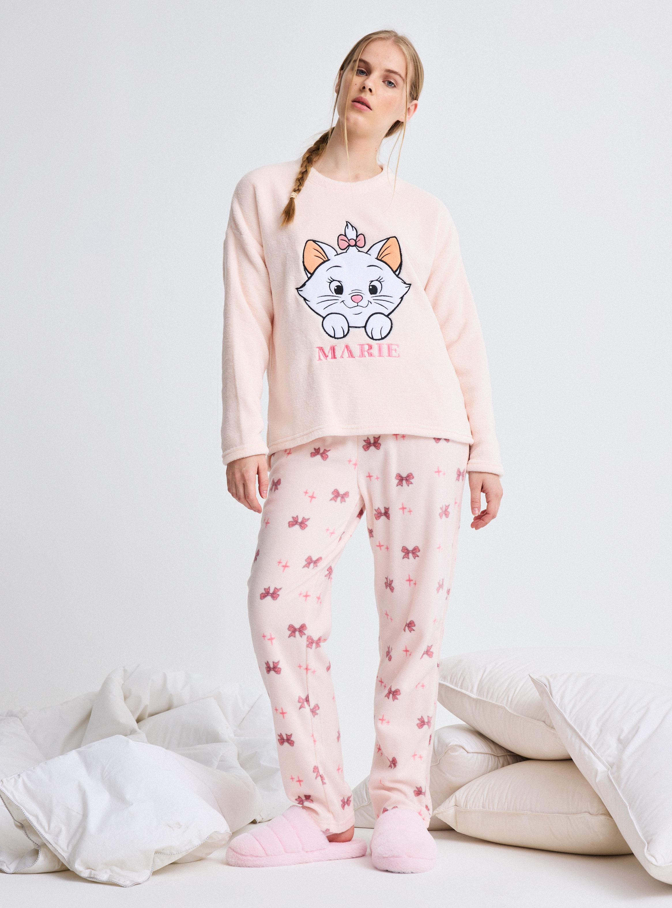 Pijama Micro Polar Disney Marie Bordado-4