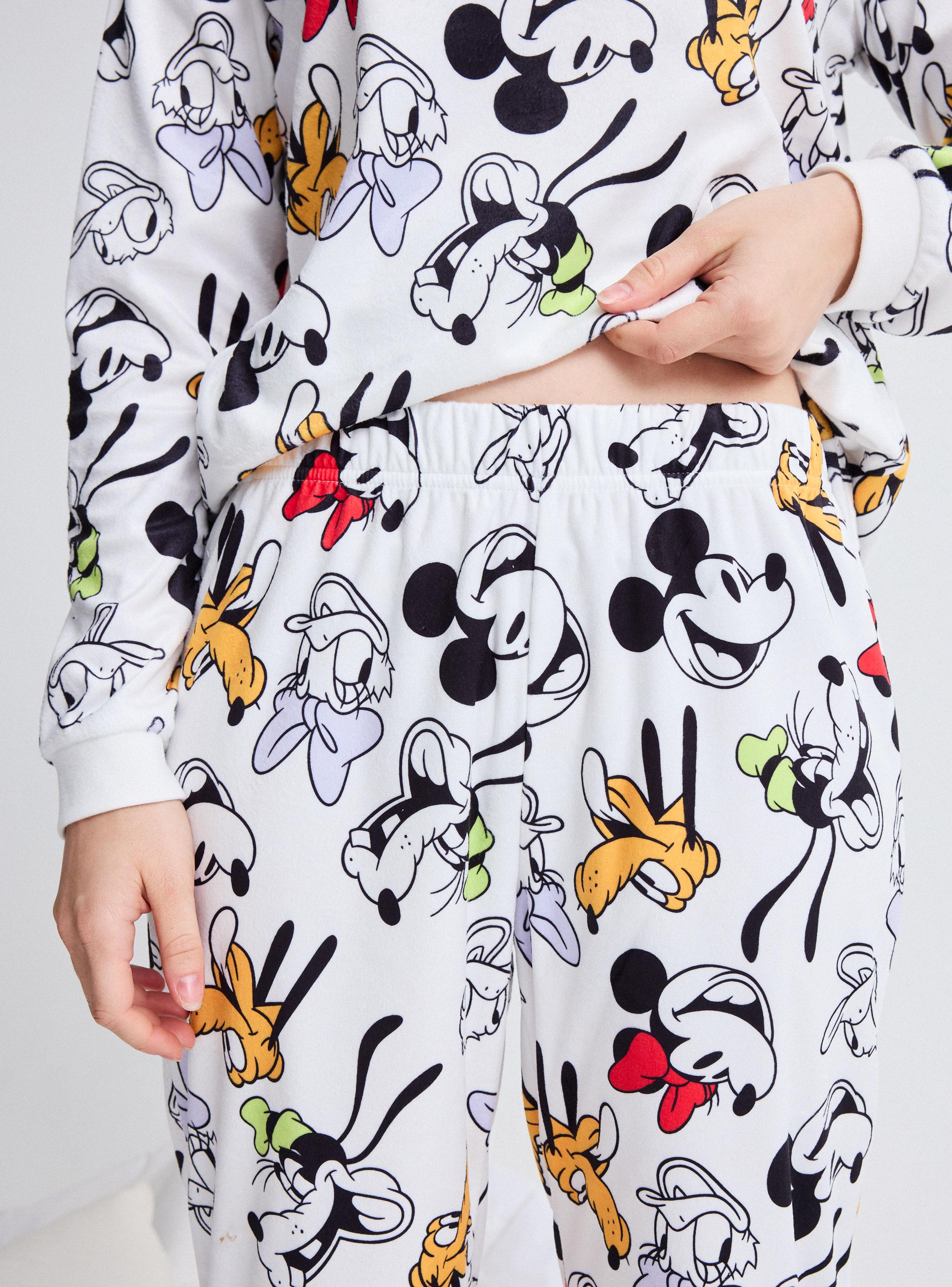 Pijama Disney Mickey Tela Velour Suave y Cálida-3