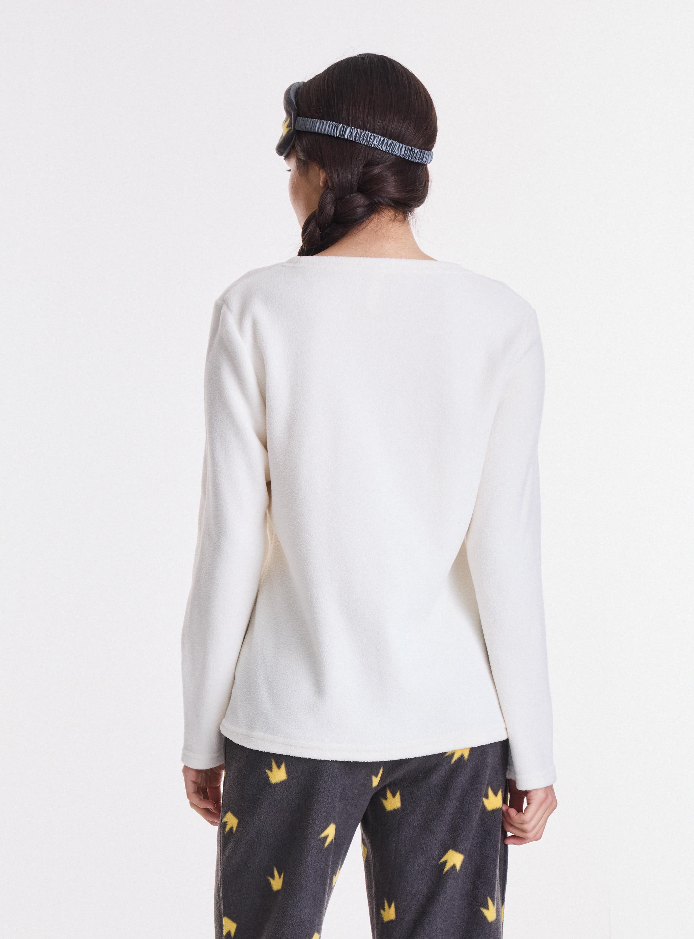 Pijama Estampado con Antifaz de Regalo Suave y Cálido-1