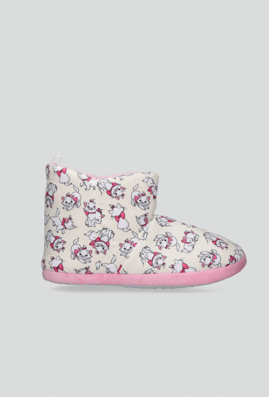 Pantufla Disney Marie Estampada Afelpadas Tipo Botín-3