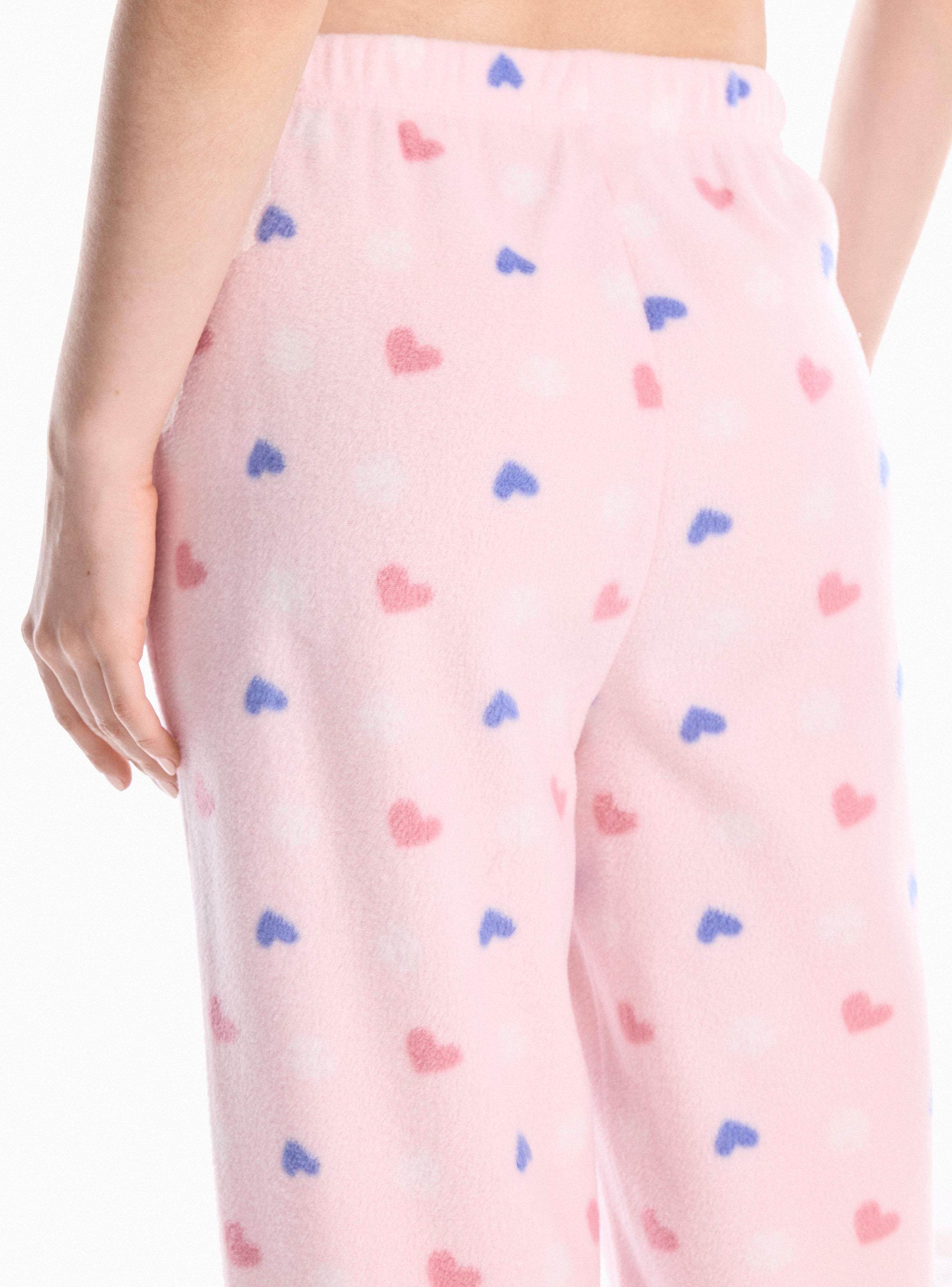 Pantalón Pijama Estampado Polar Suave Cálida-3