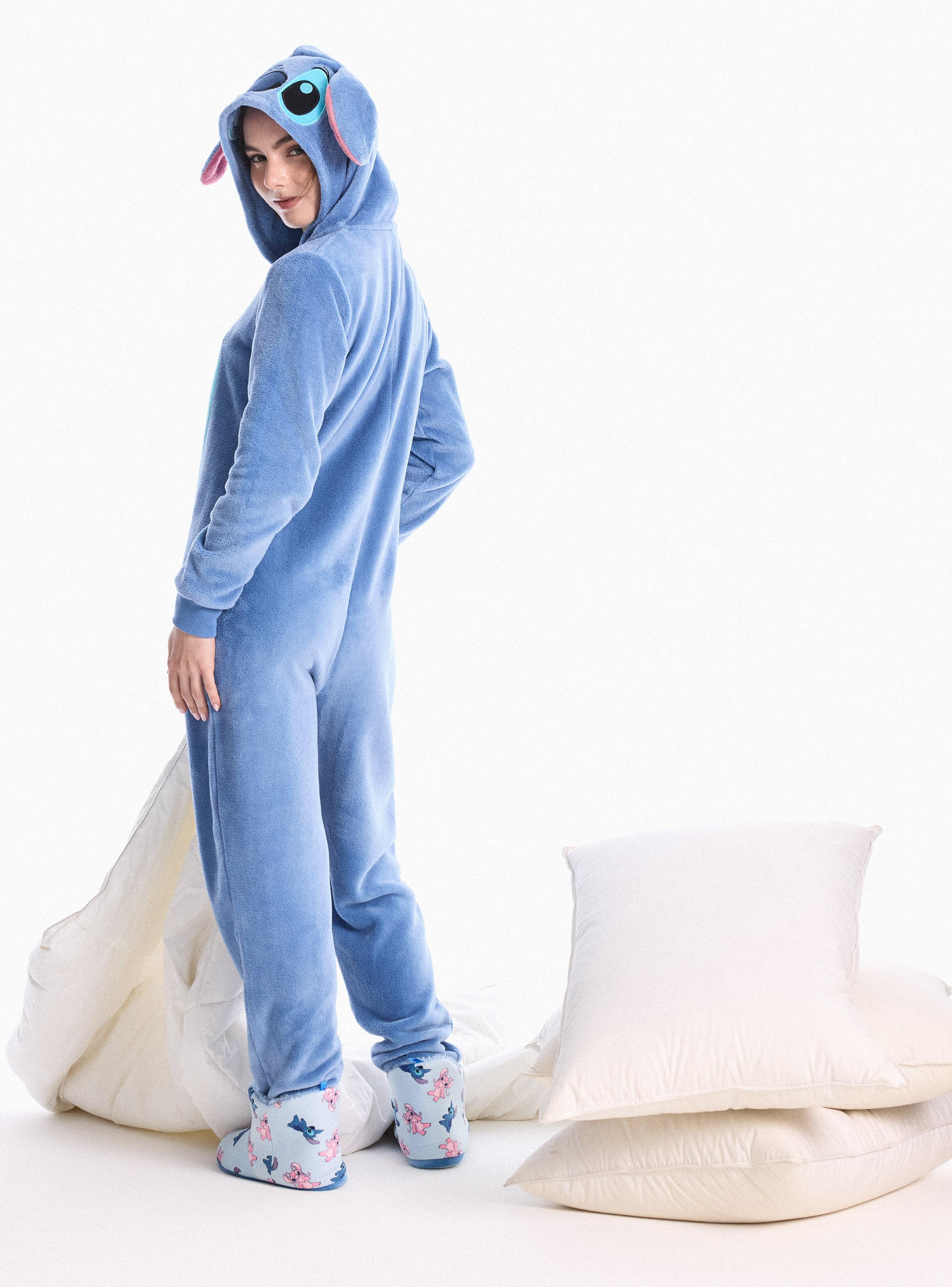 Pijama Enterito Disney Stitch Polar Suave y Cálida-5