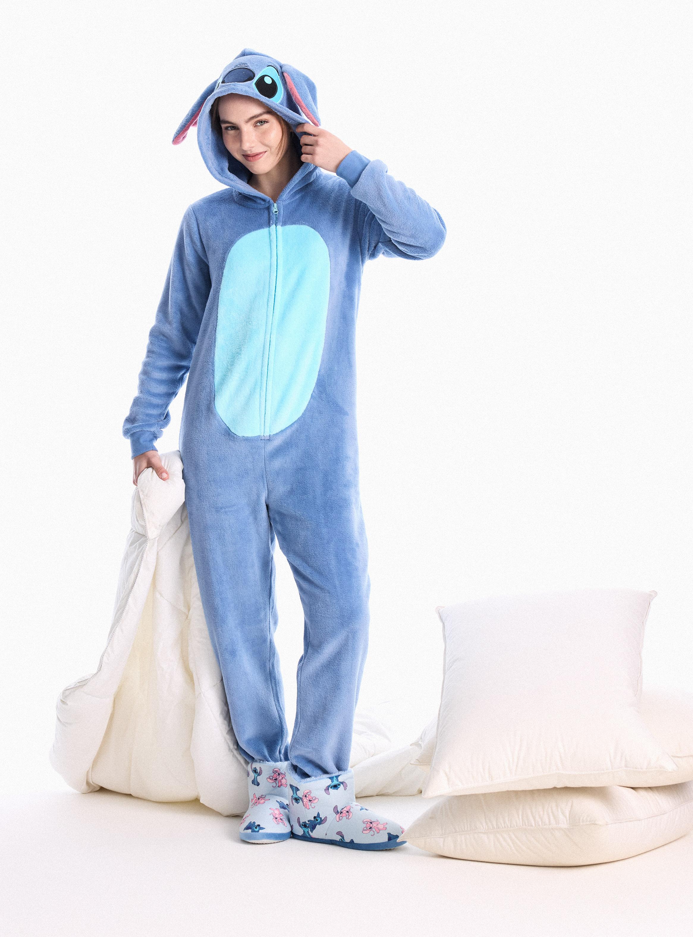 Pijama Enterito Disney Stitch Polar Suave y Cálida-4