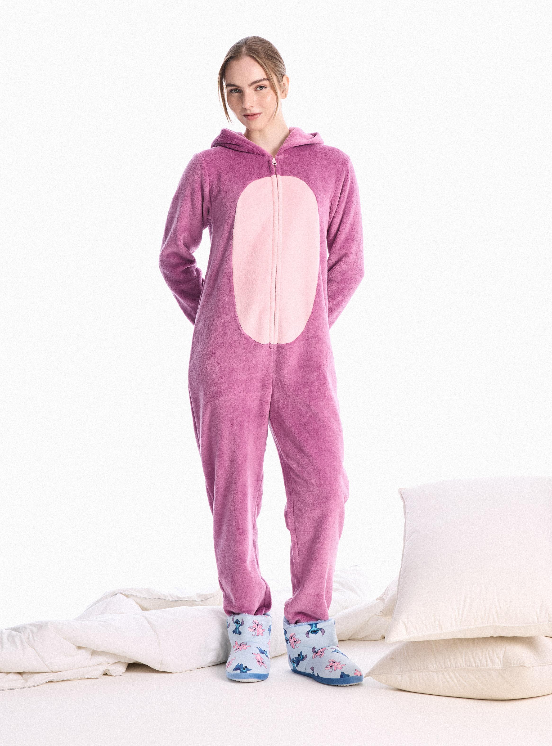 Pijama Enterito Disney Stitch Polar Suave y Cálida-4