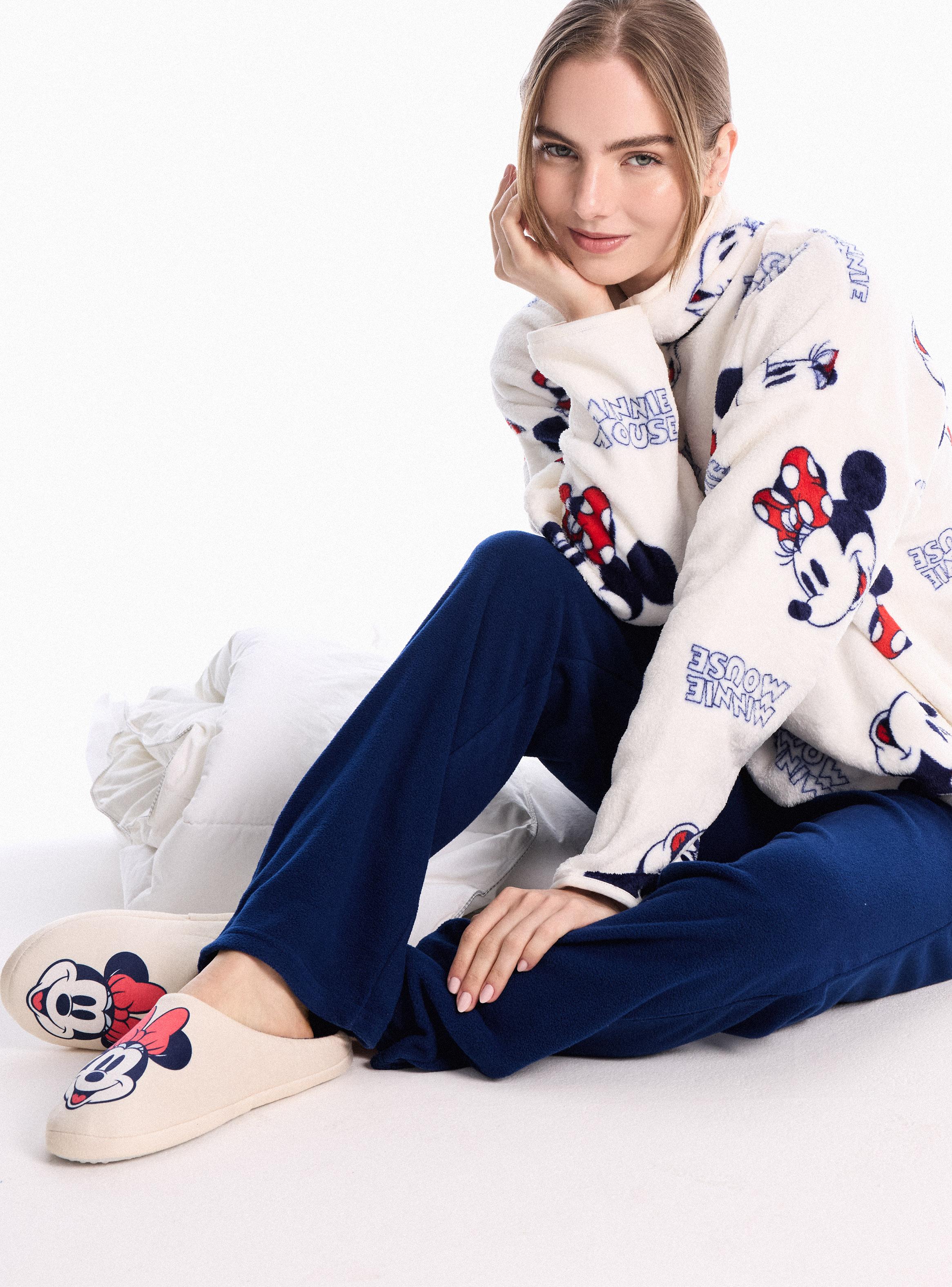 Pijama Disney Mickey Top Coral Fleece Pantalón Polar-2