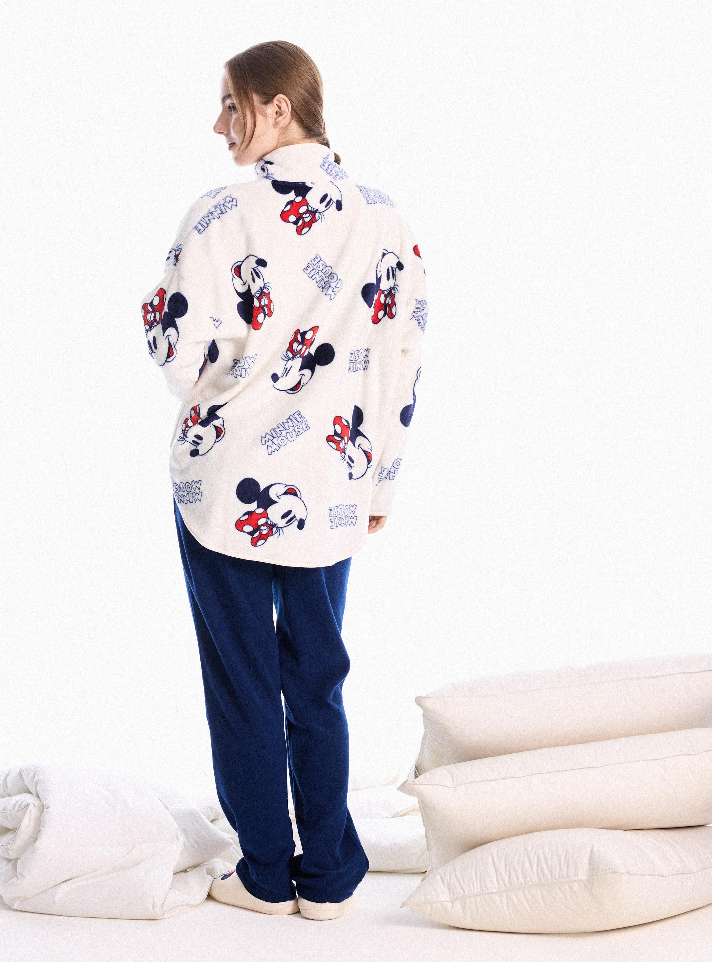 Pijama Disney Mickey Top Coral Fleece Pantalón Polar-5