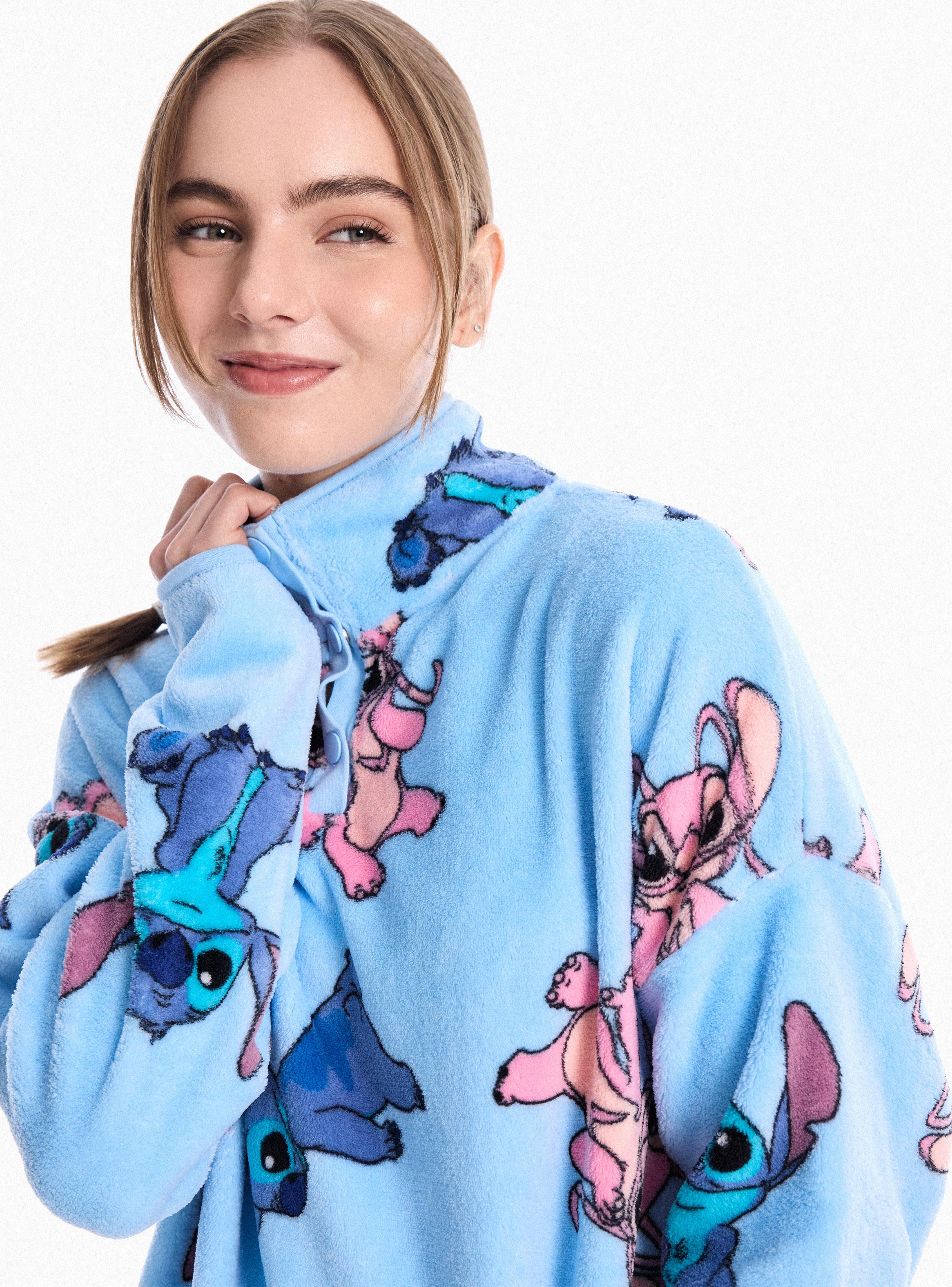 Pijama Disney Stitch Top Coral Fleece Pantalón Polar-2