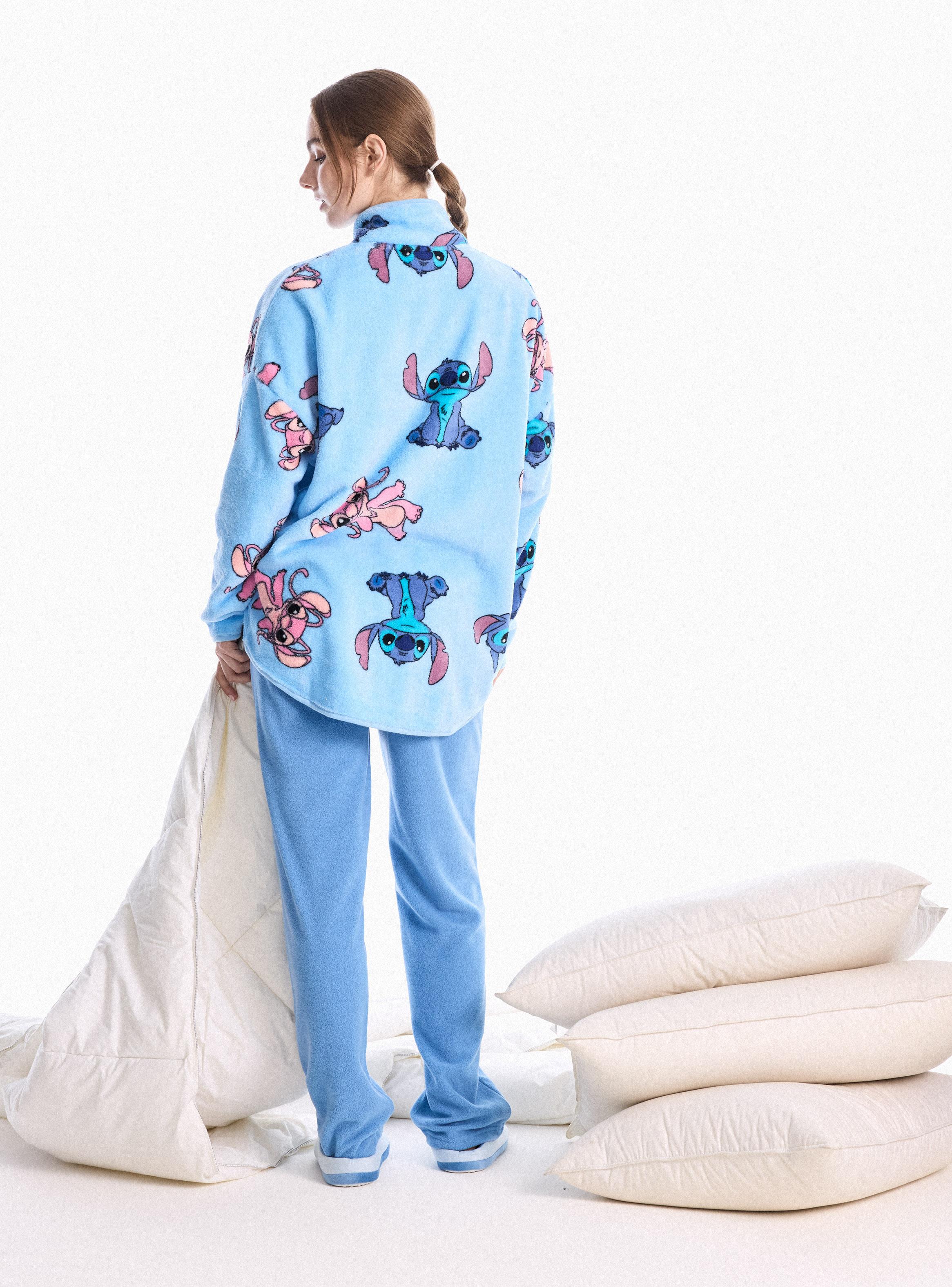 Pijama Disney Stitch Top Coral Fleece Pantalón Polar-5
