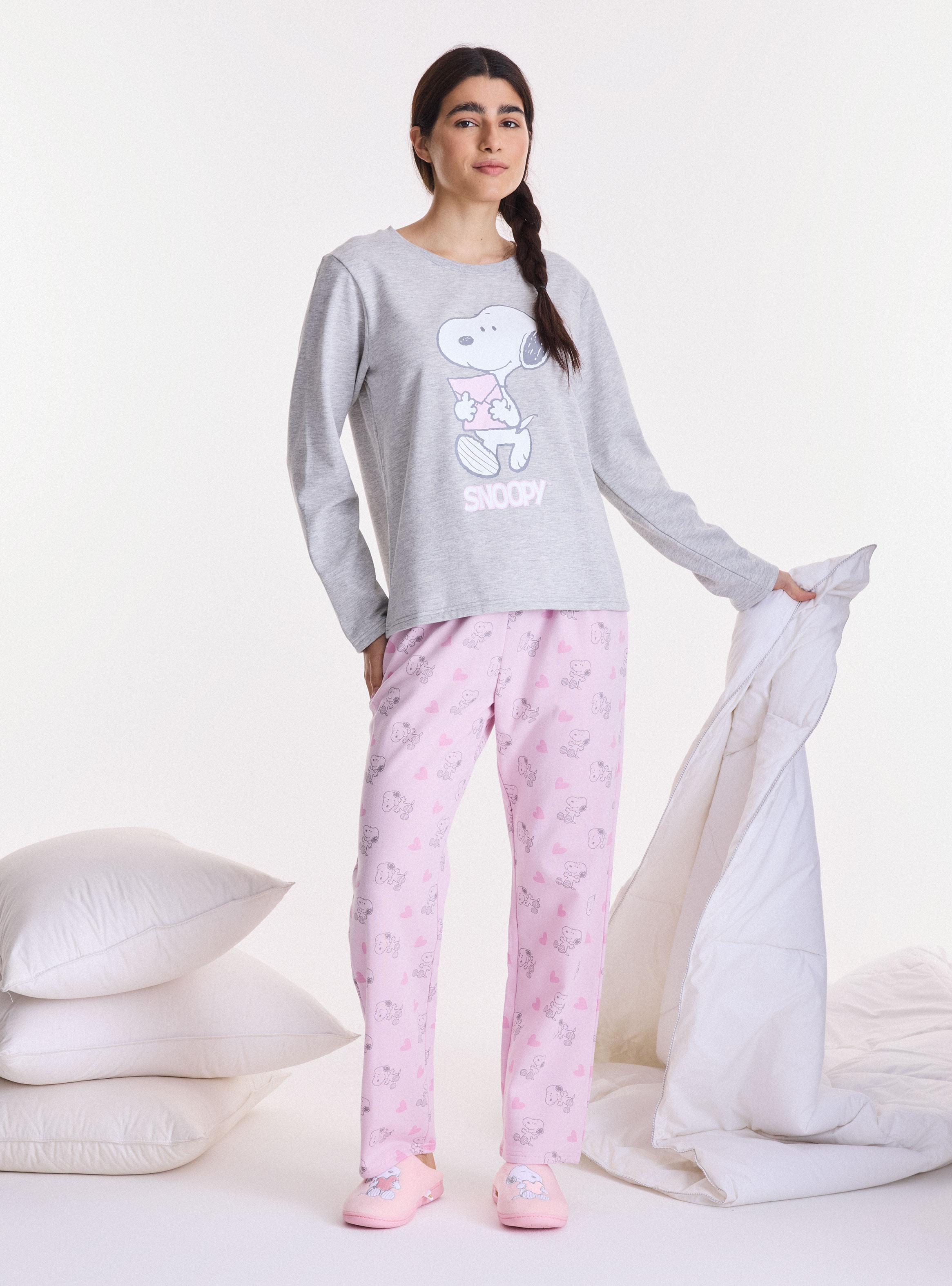 Pijama Snoopy Franela Tela Suave y Cómoda-4