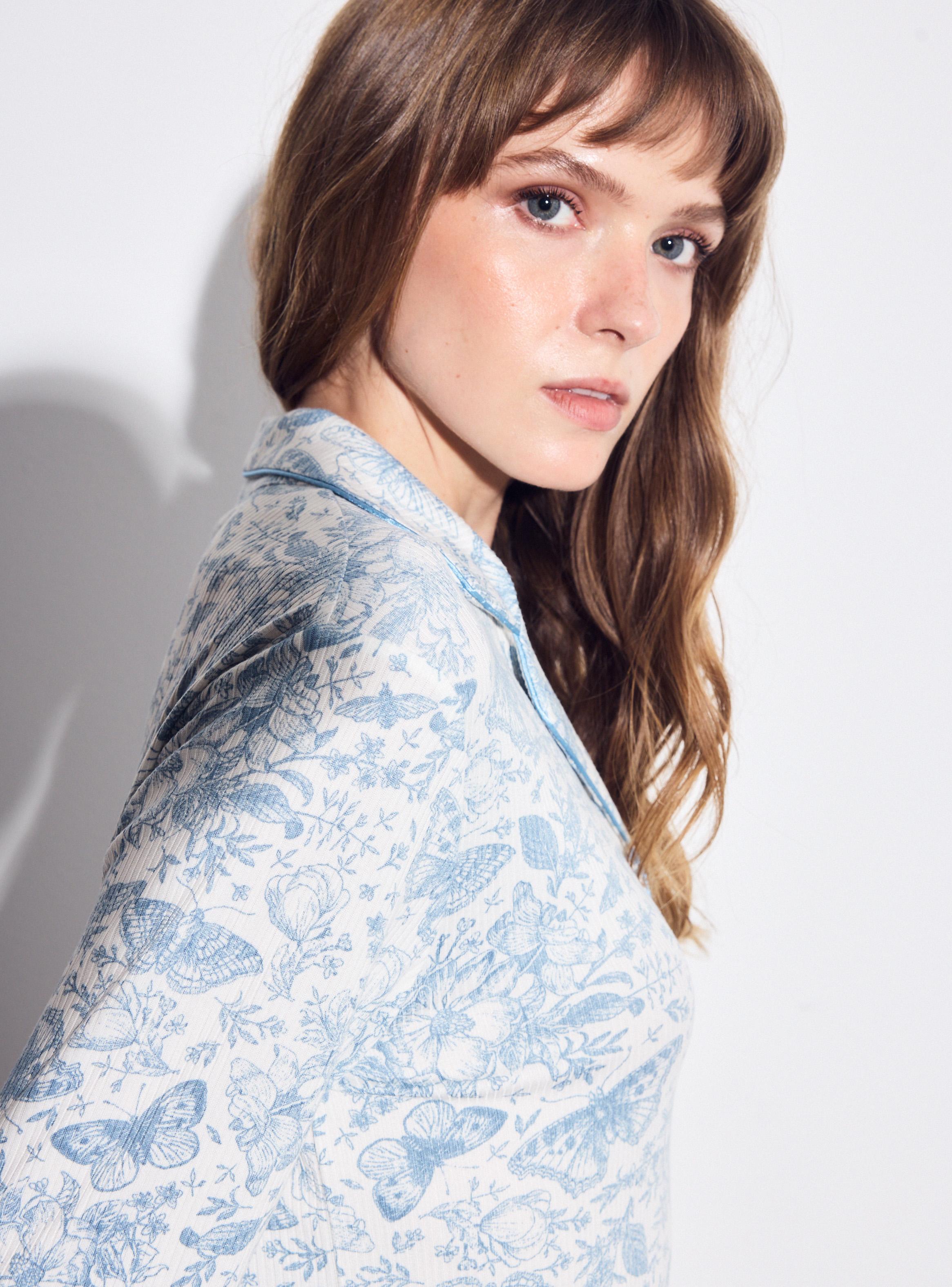 Camisa de Dormir Estampada Tela Suave-3