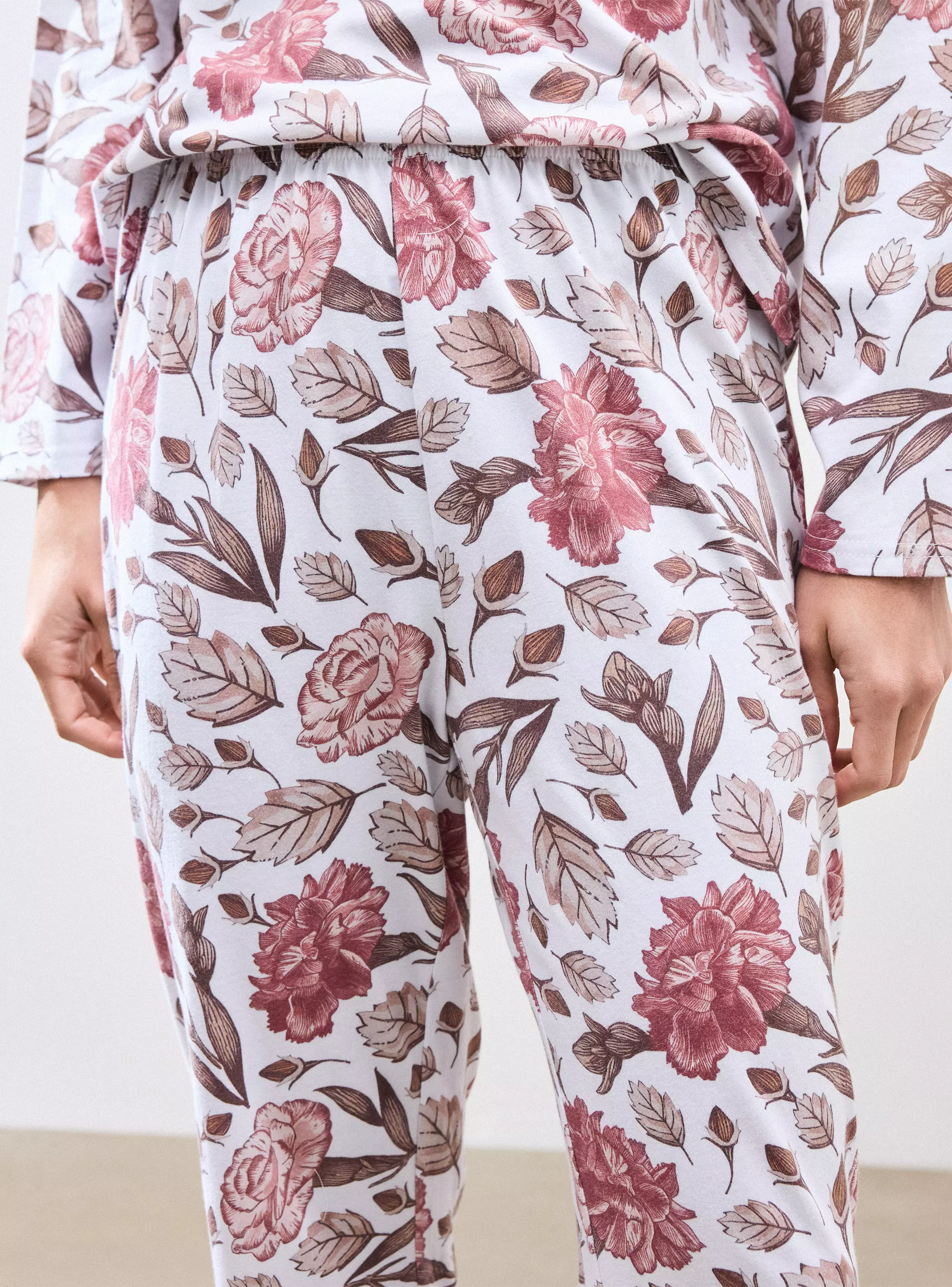 Pijama Estampado Cuello Redondo-3