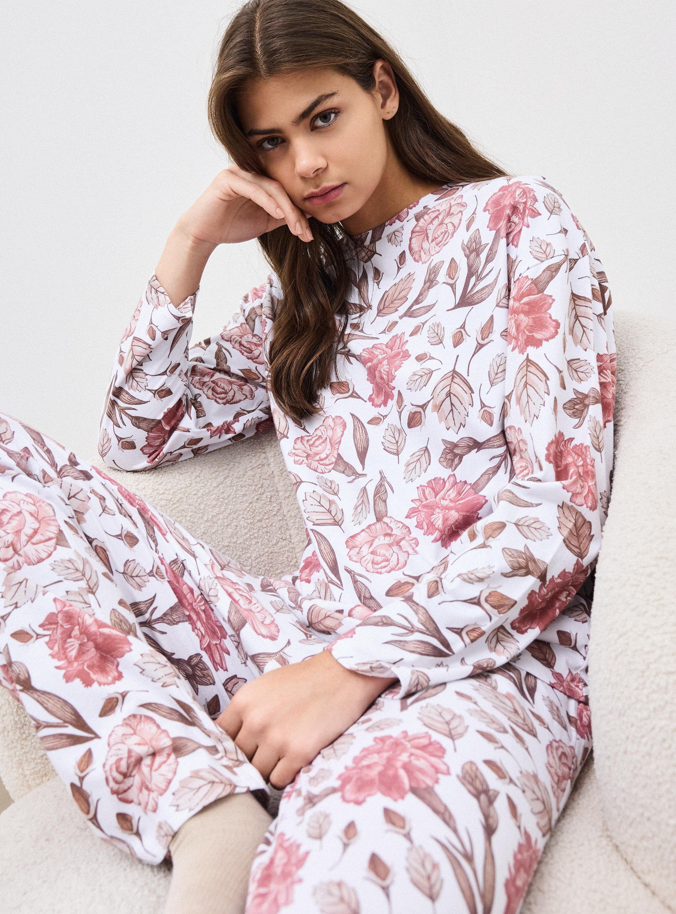 Pijama Estampado Cuello Redondo-2